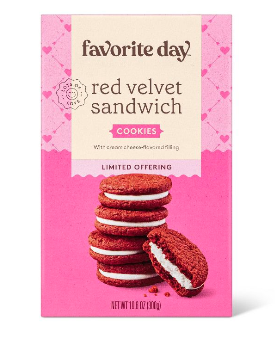 favorite day red velvet sandwich cookies for valentine\'s day
