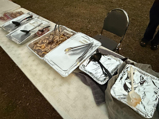 Picture of food on table at event