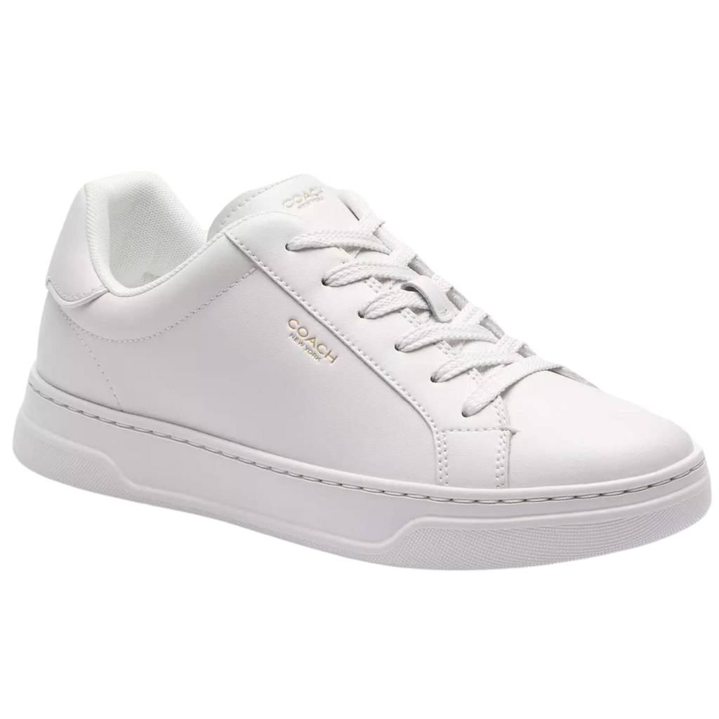 white leather sneaker with laces