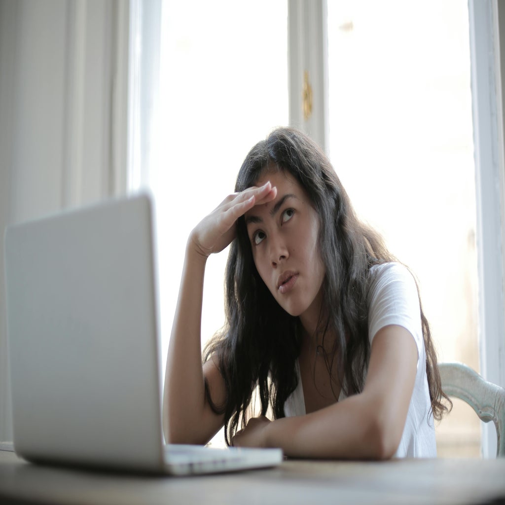 student on computer