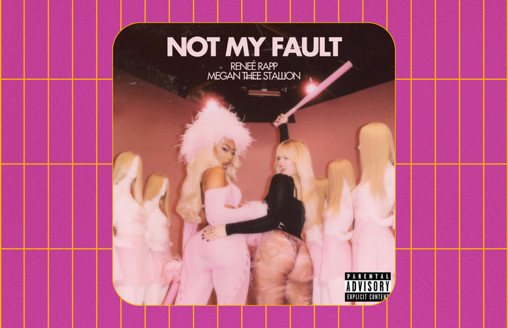 Reneé Rapp and Megan Thee Stallion\'s cover art for \"Not My Fault\"