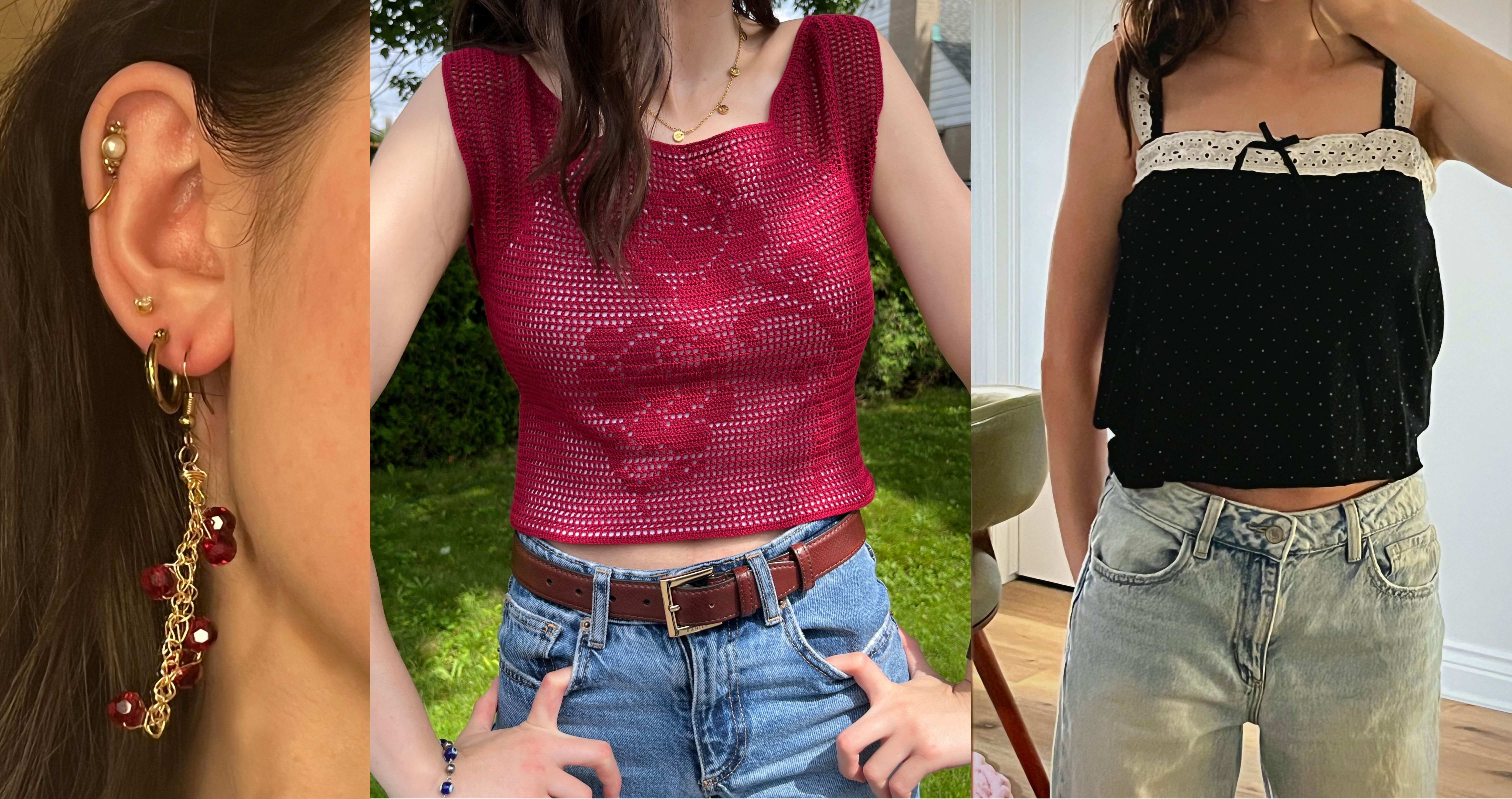 Collage of three photos showing fashion hobby projects.