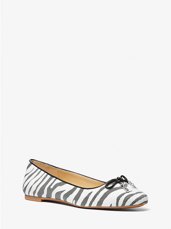 Michael Kors Nori Zebra Jacquard t Ballet Flat