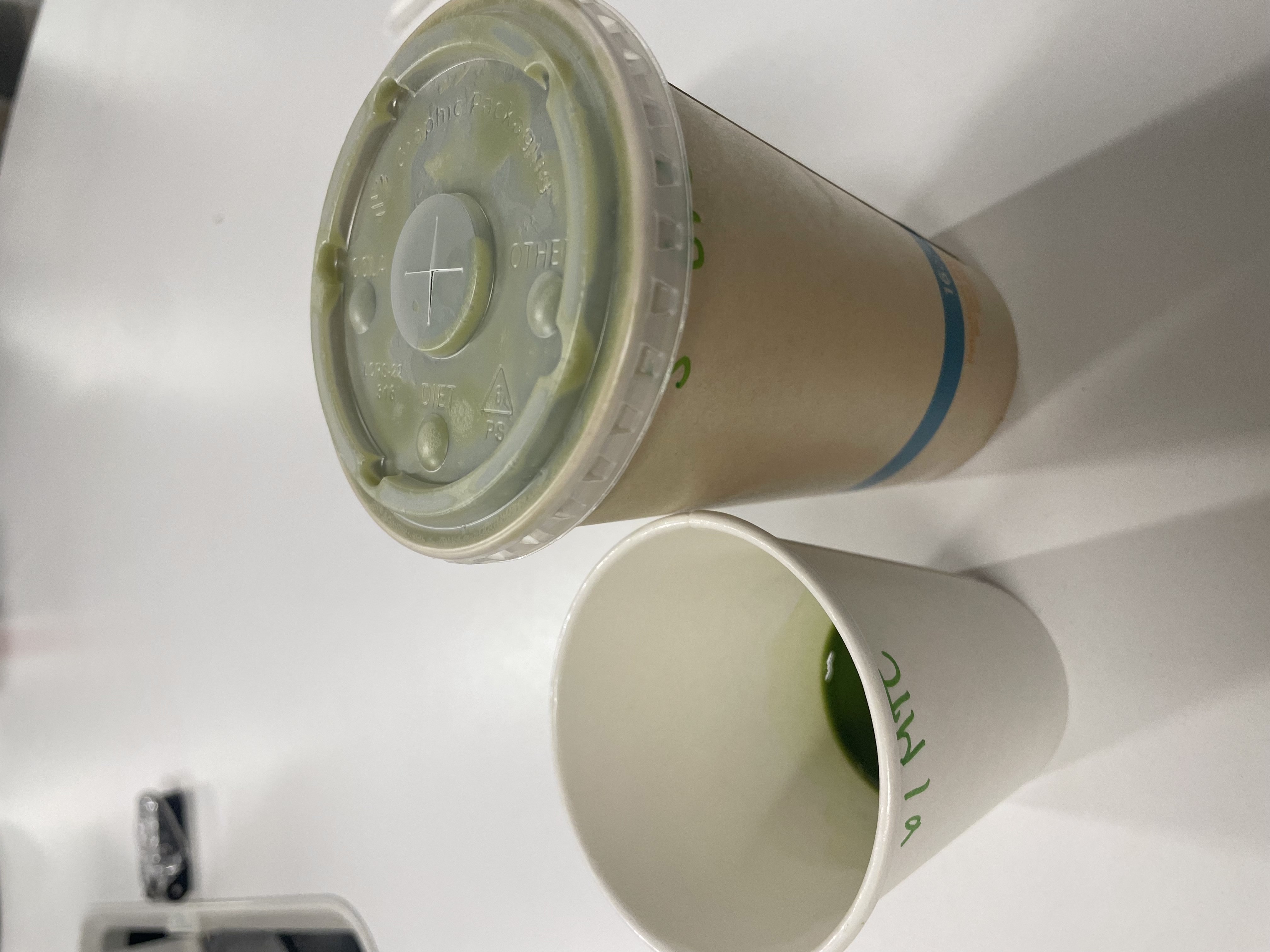 Matcha drinks on table