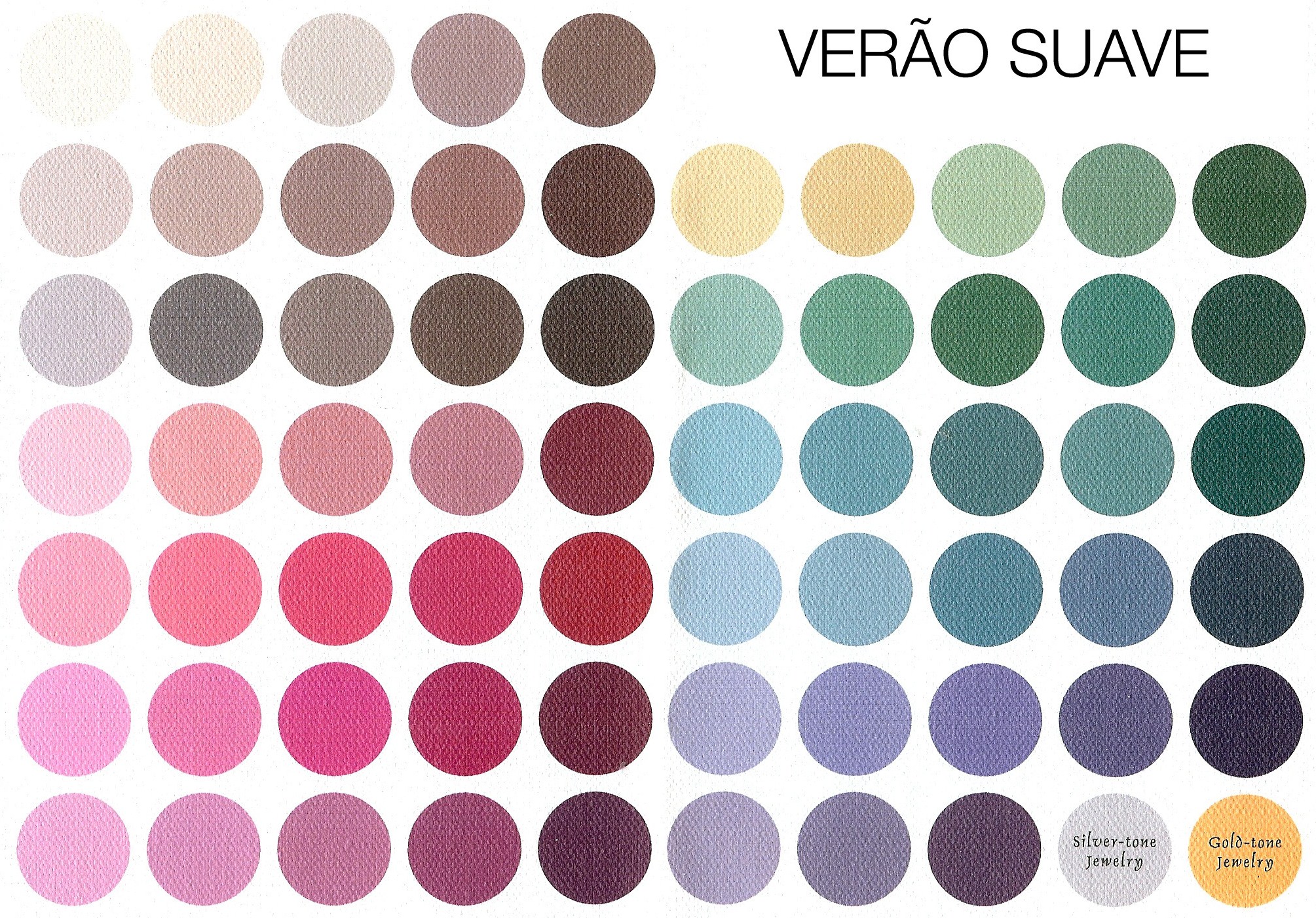 Color analysis Soft Summer palette