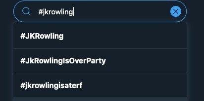 JK Rowling twitter hashtags