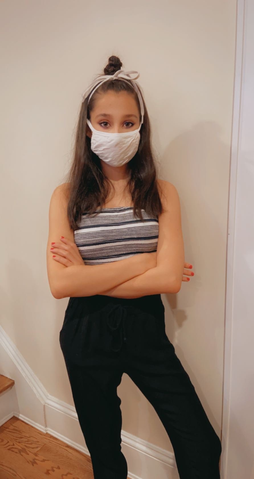 Girl in DIY Robber Costume