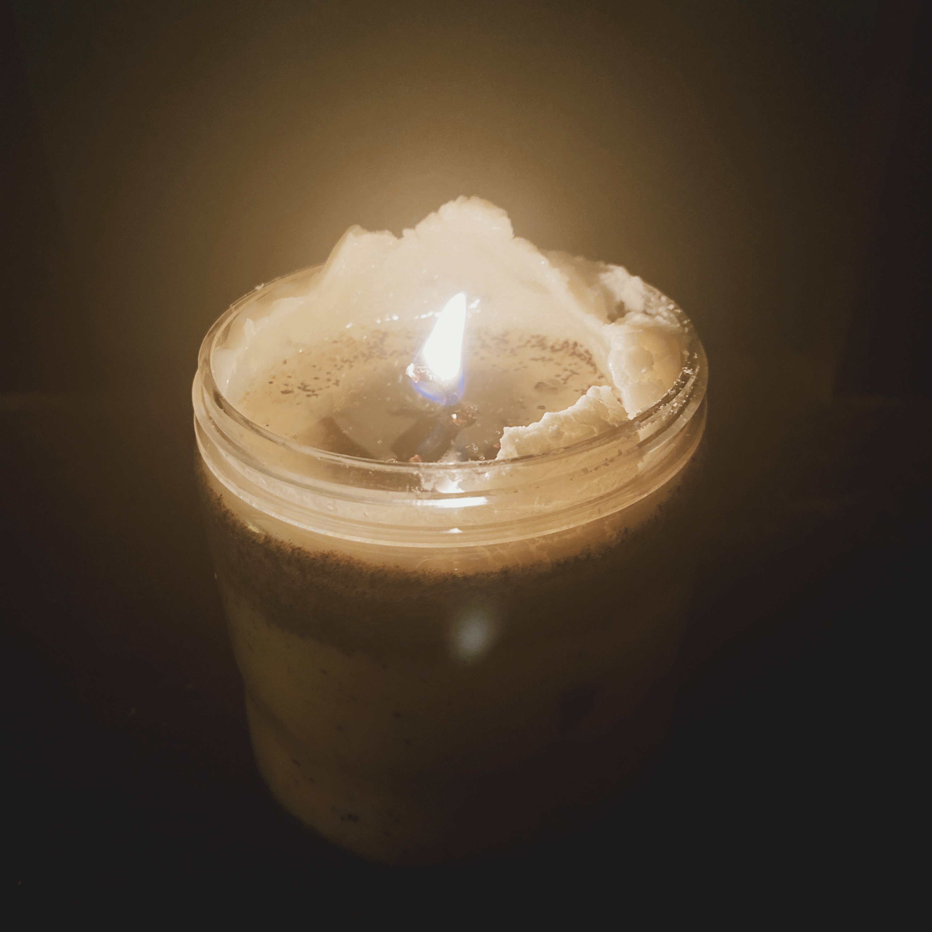 close up. of lit christmas candle