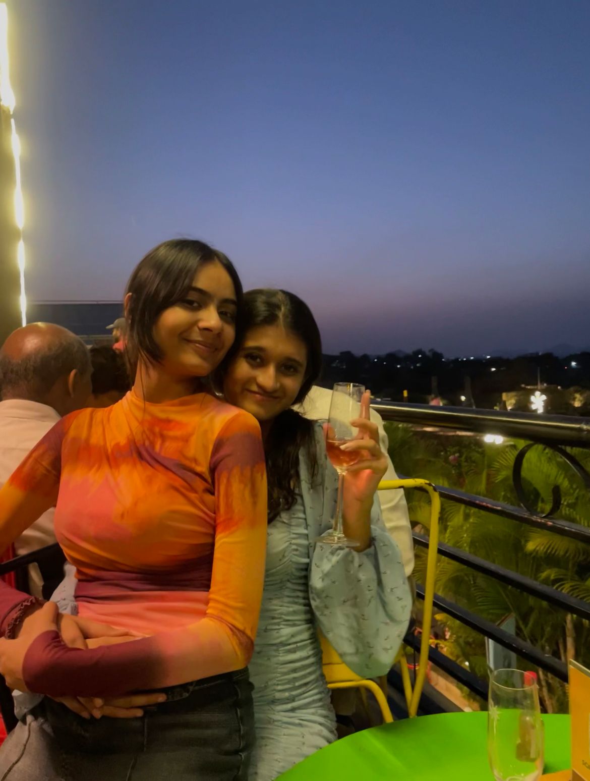 A pcture of my best friend and I for an article I am writing about her