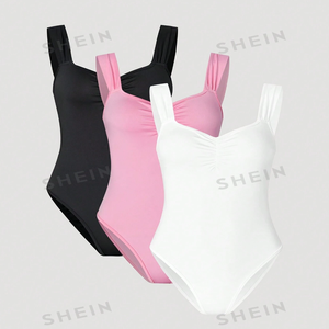 SHEIN Essnce Ruched Bodysuit Set