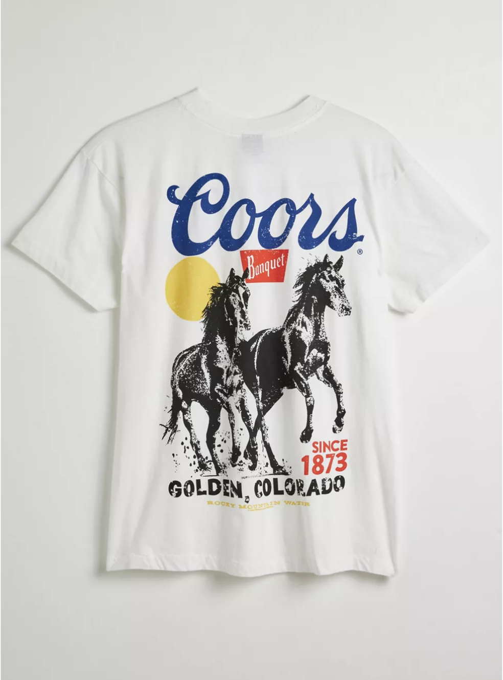 An Urban Outfitters Coors graphic T with horses