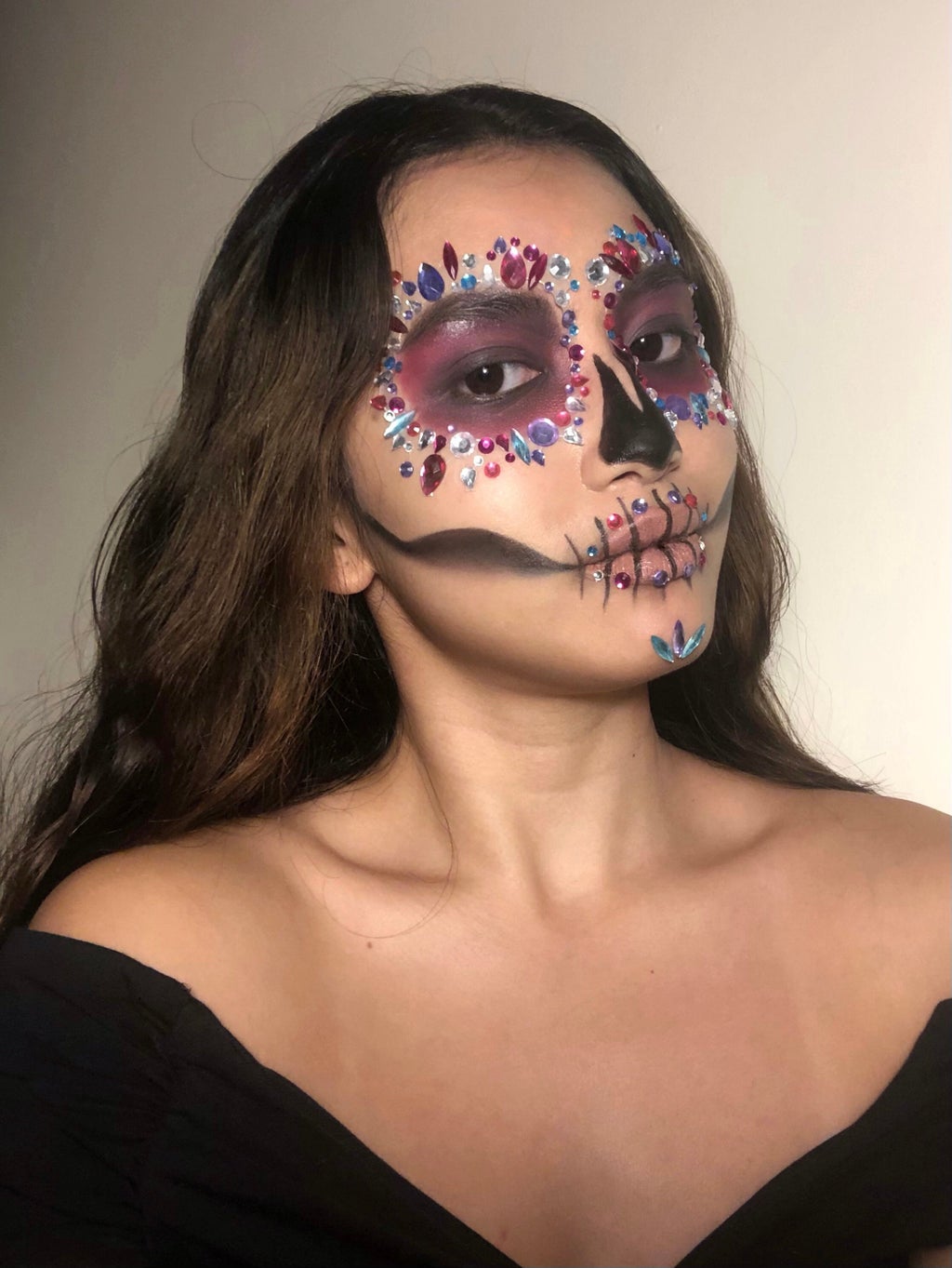 girl with halloween makeup look