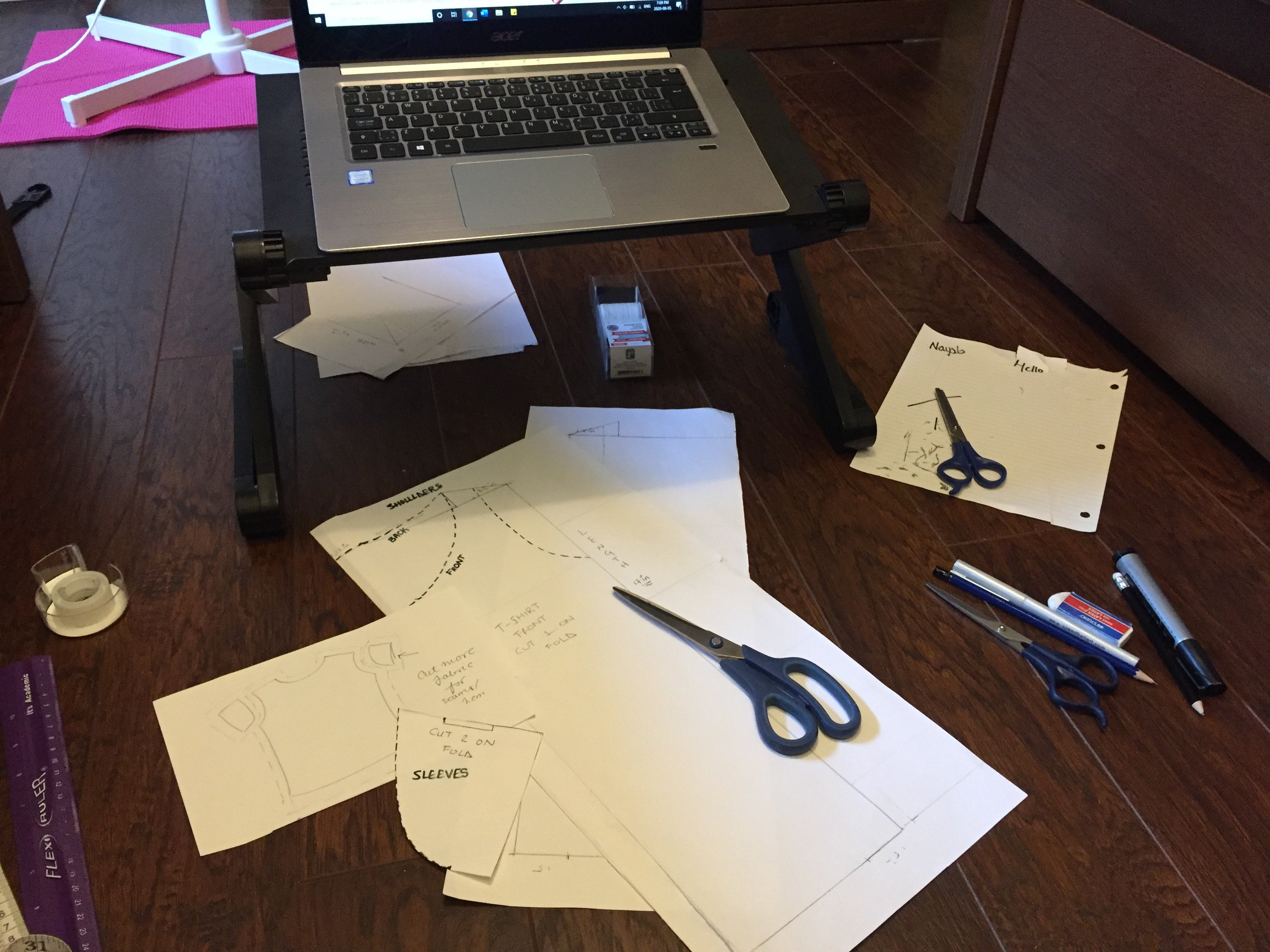 Process of creating a t-shirt