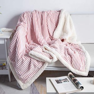 pink and white fuzzy blanket mothers day gift ideas under $40