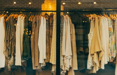 sweaters on a rack