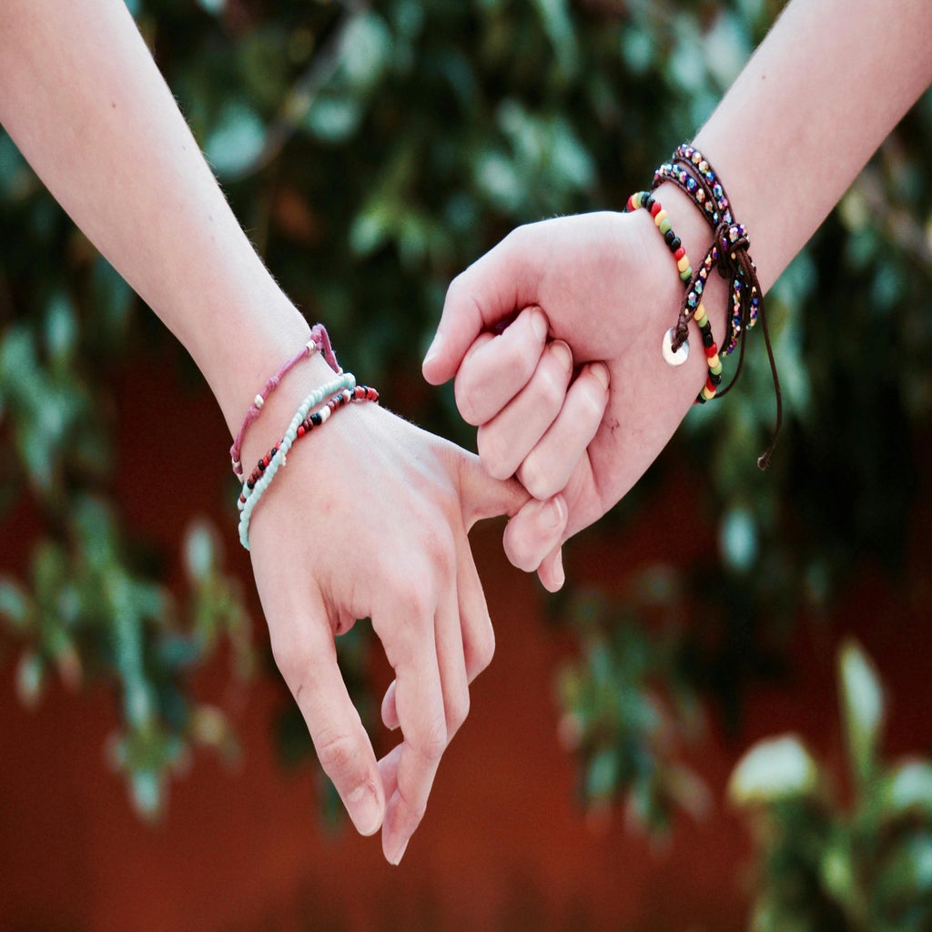 holding hands