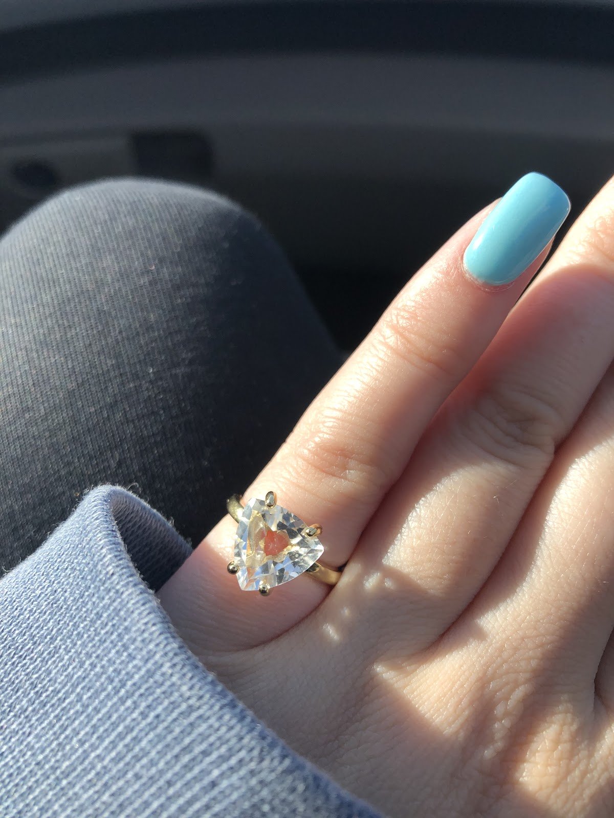 Heart promise ring on pinky finger