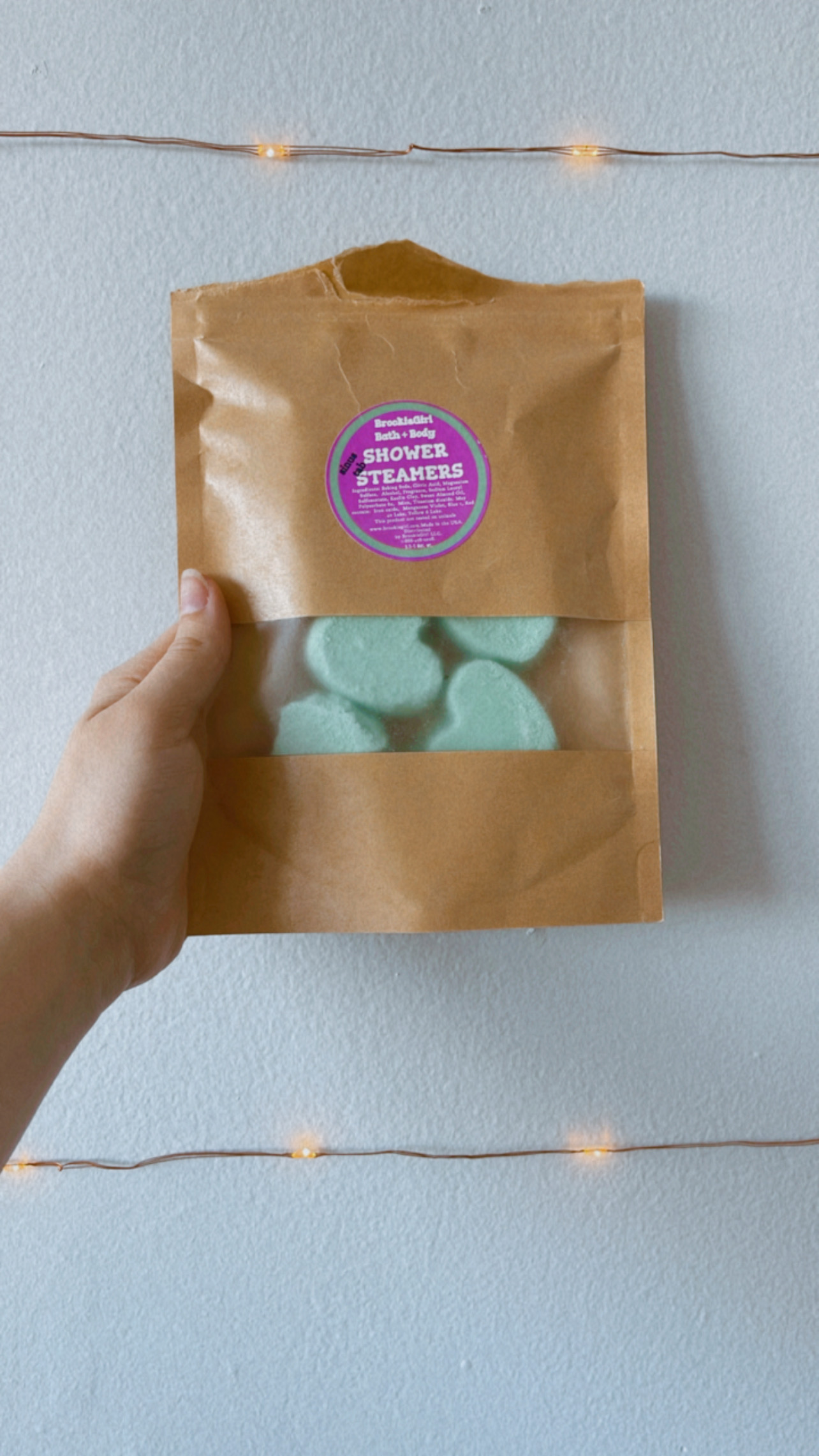 This is an image of shower steamers to be used for my article on spring allergies