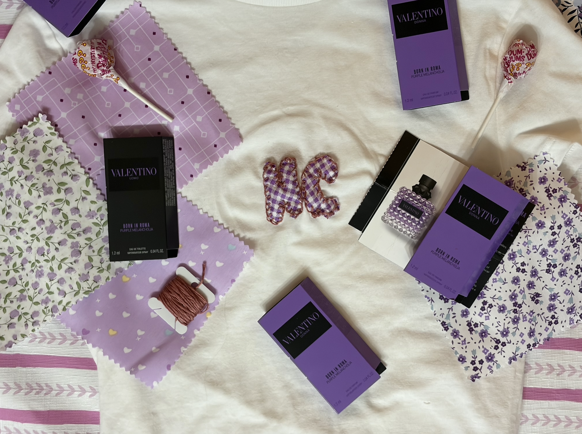 HC isu patchwork shirt with valentino perfumes