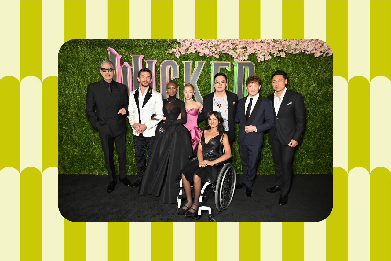 eff Goldblum, Jonathan Bailey, Cynthia Erivo, Ariana Grande, Marissa Bode, Bowen Yang, Ethan Slater, and Jon M. Chu attend the New York special screening of WICKED