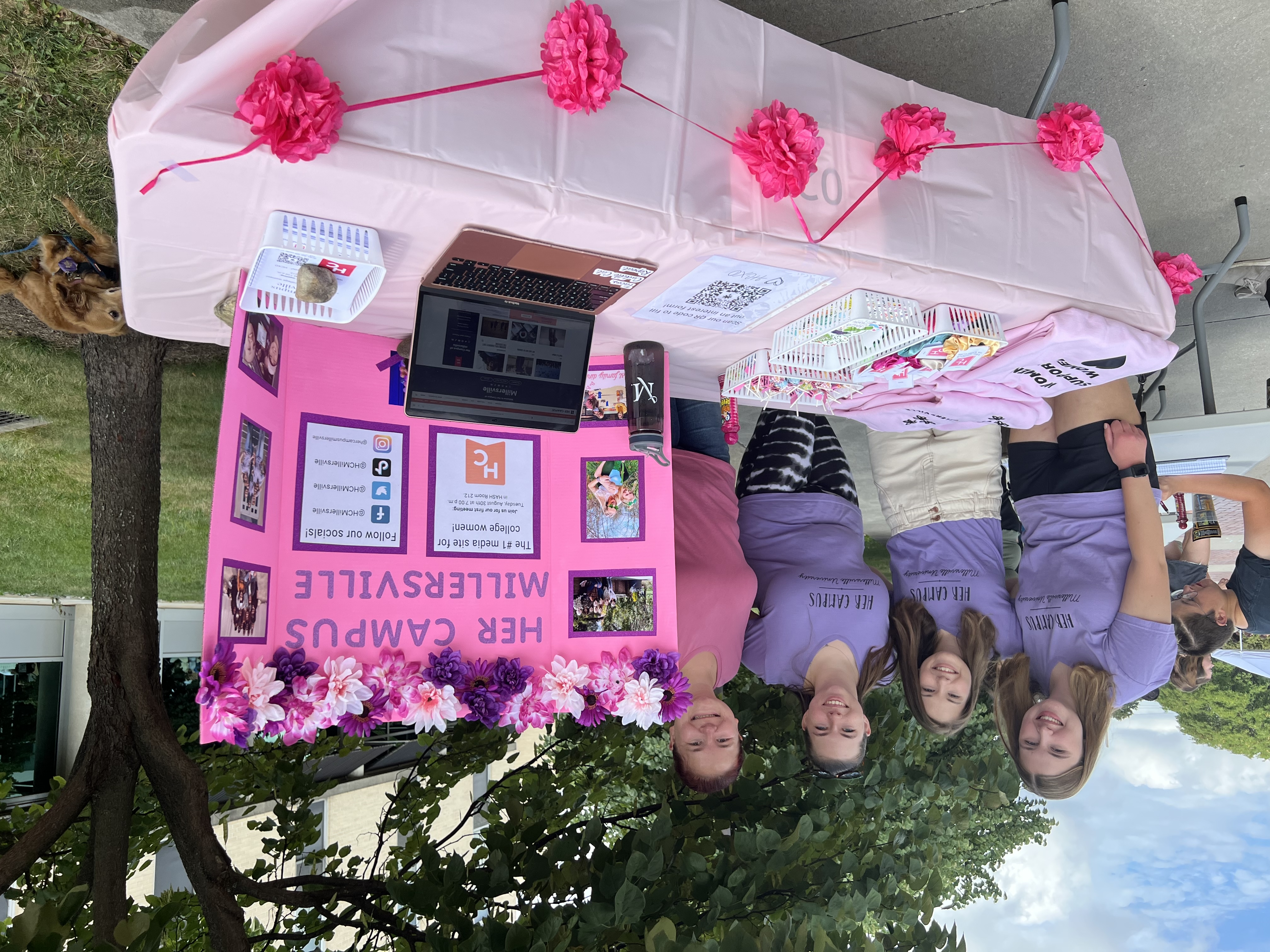 Her Campus involvement fair table