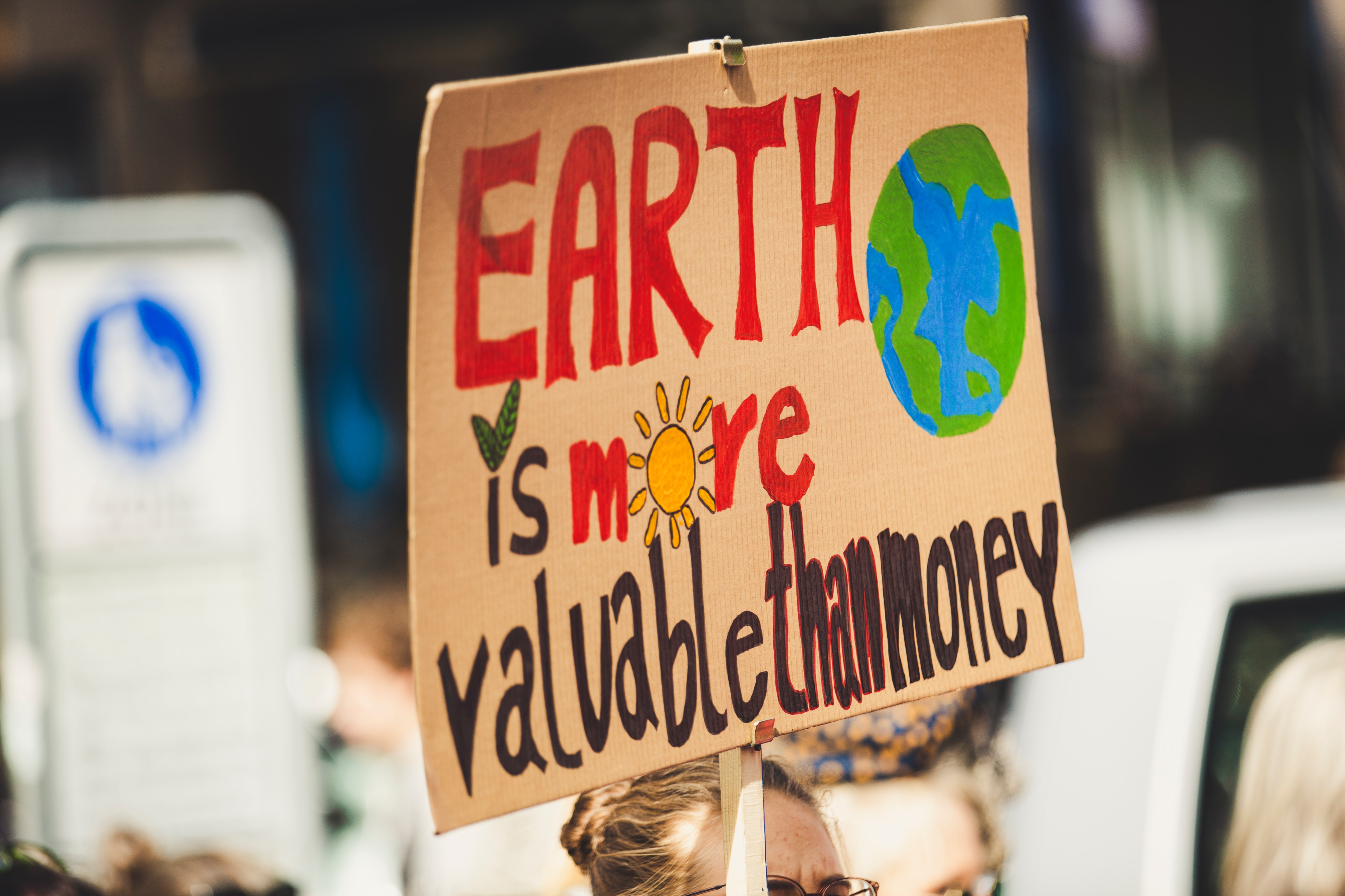 Sign at a climate change protest