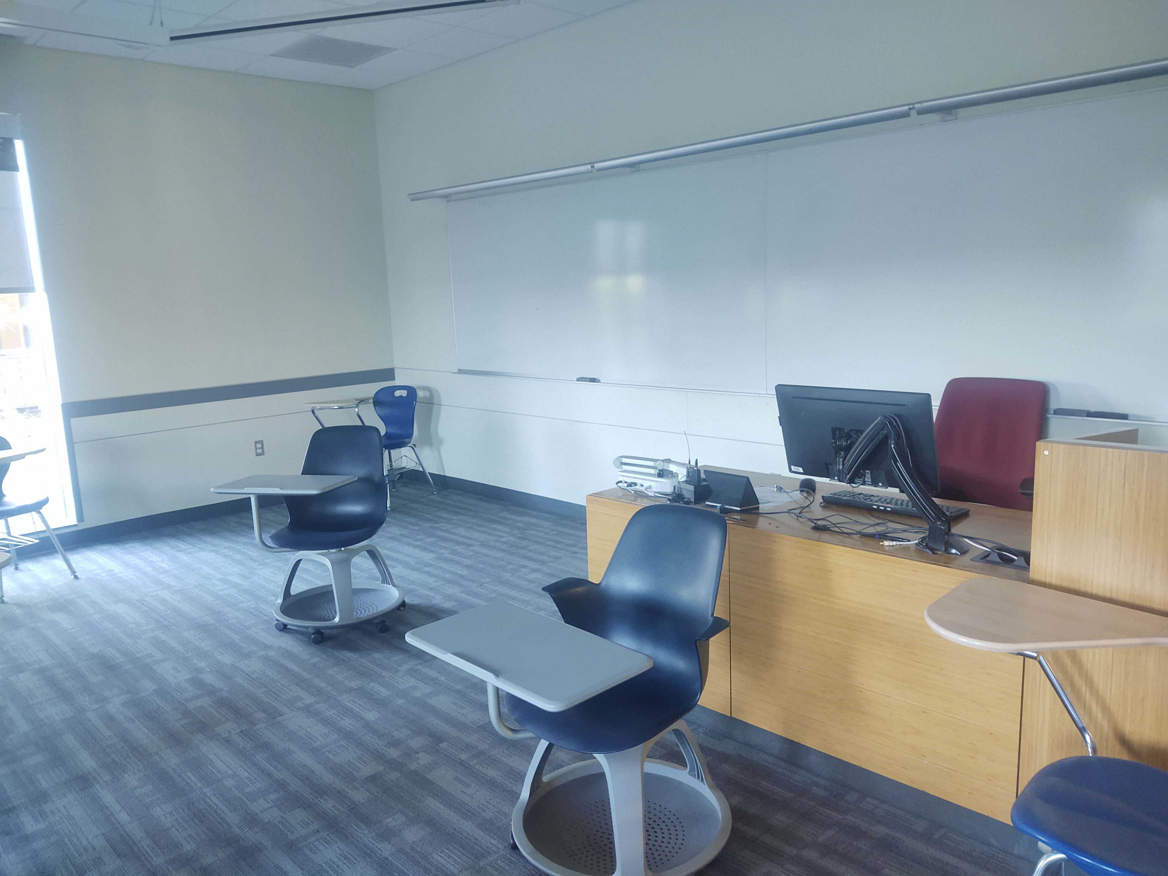 Empty college classroom