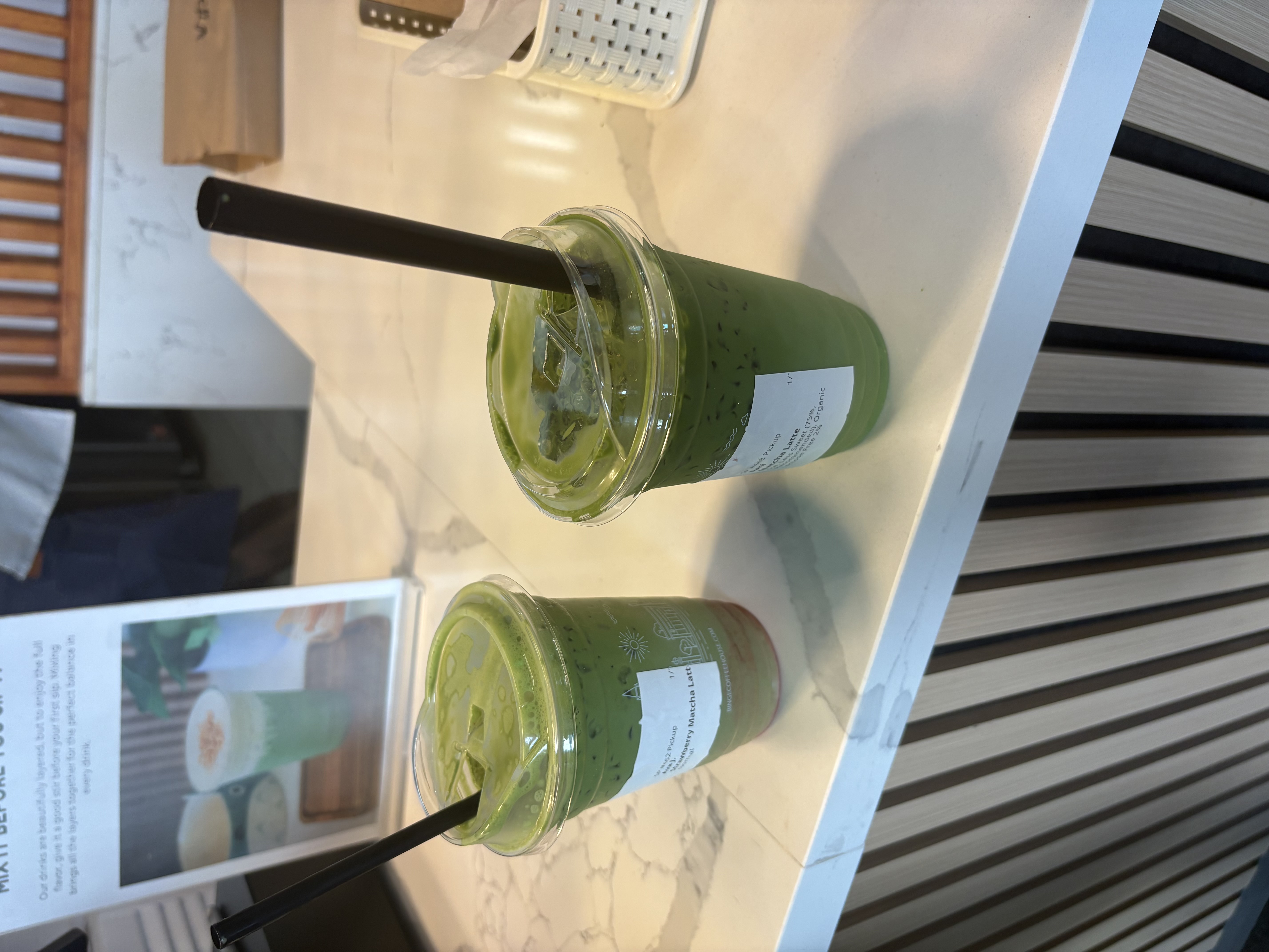 Photo of matcha drinks