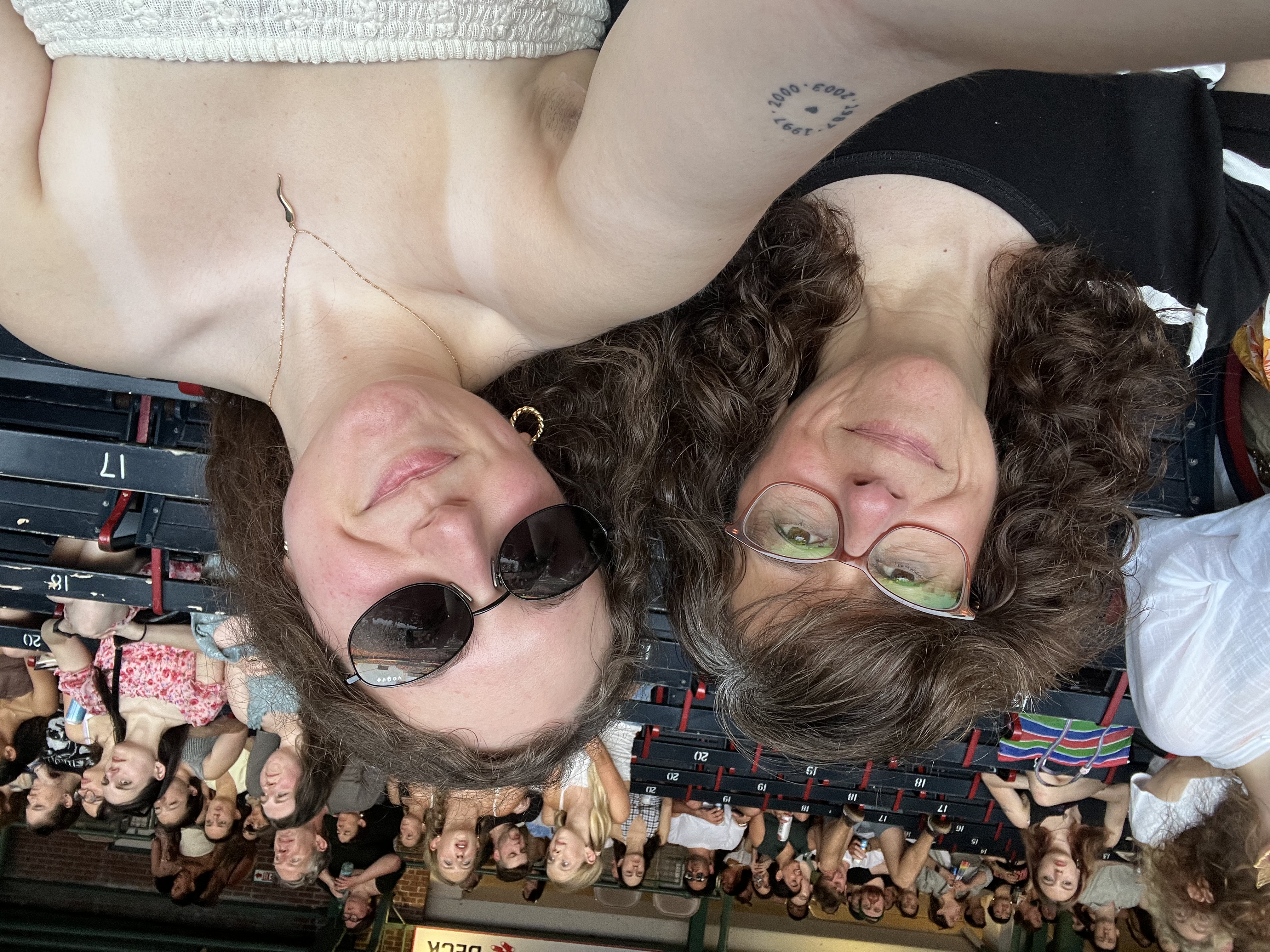 author and her mom at a Hozier concert at Fenway Park in Boston, Massachusetts
