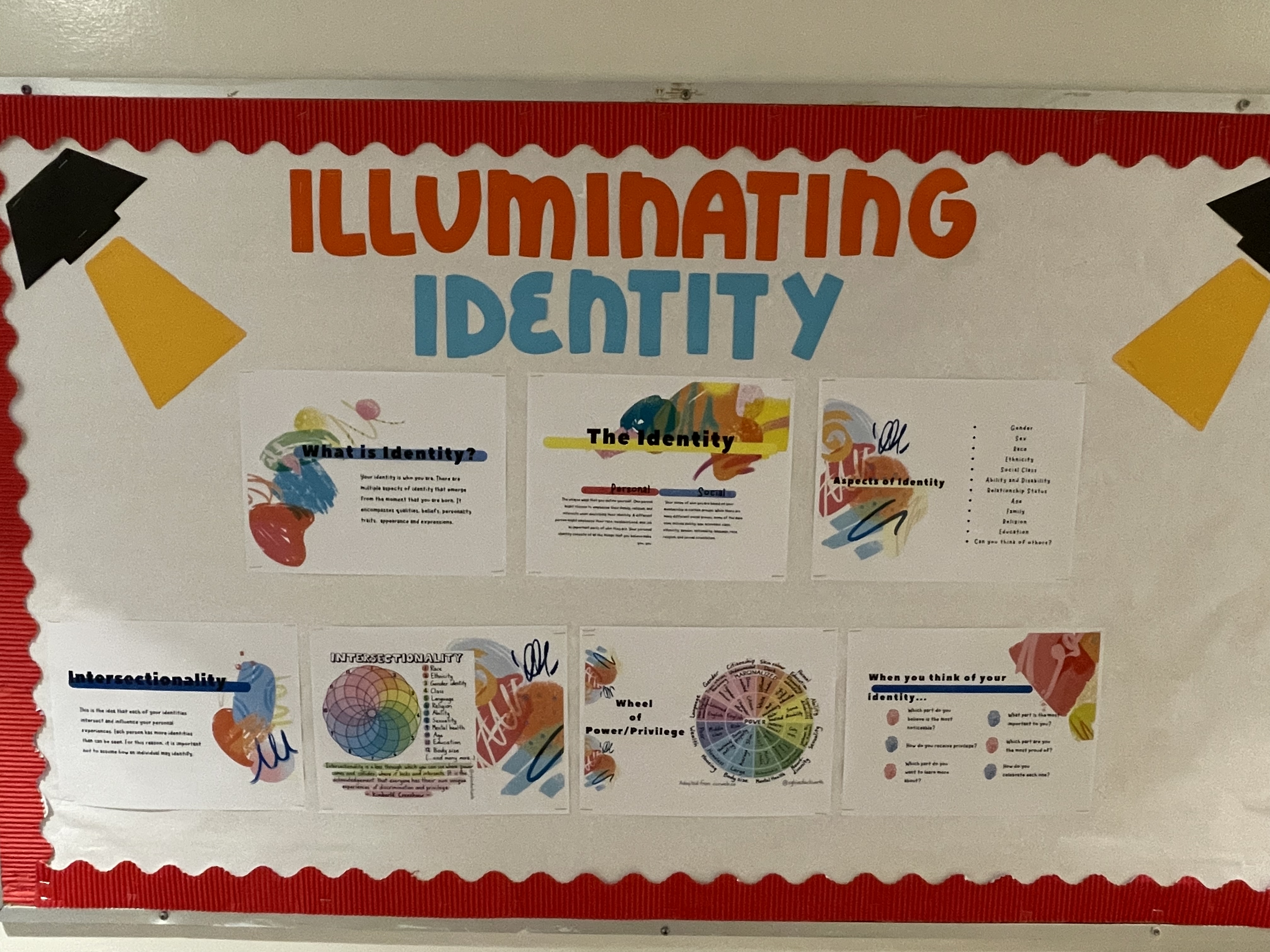 illuminating identity bulletin board