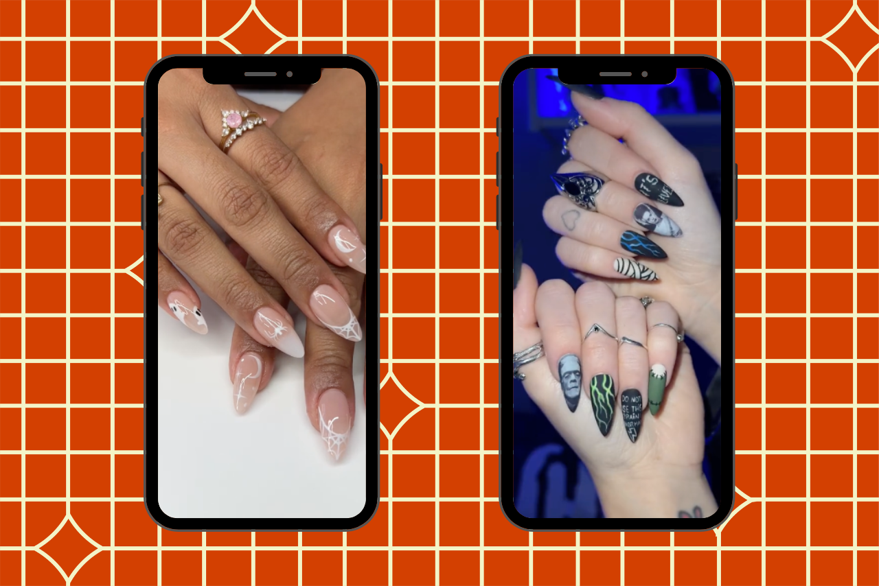 halloween gel x nails tiktok