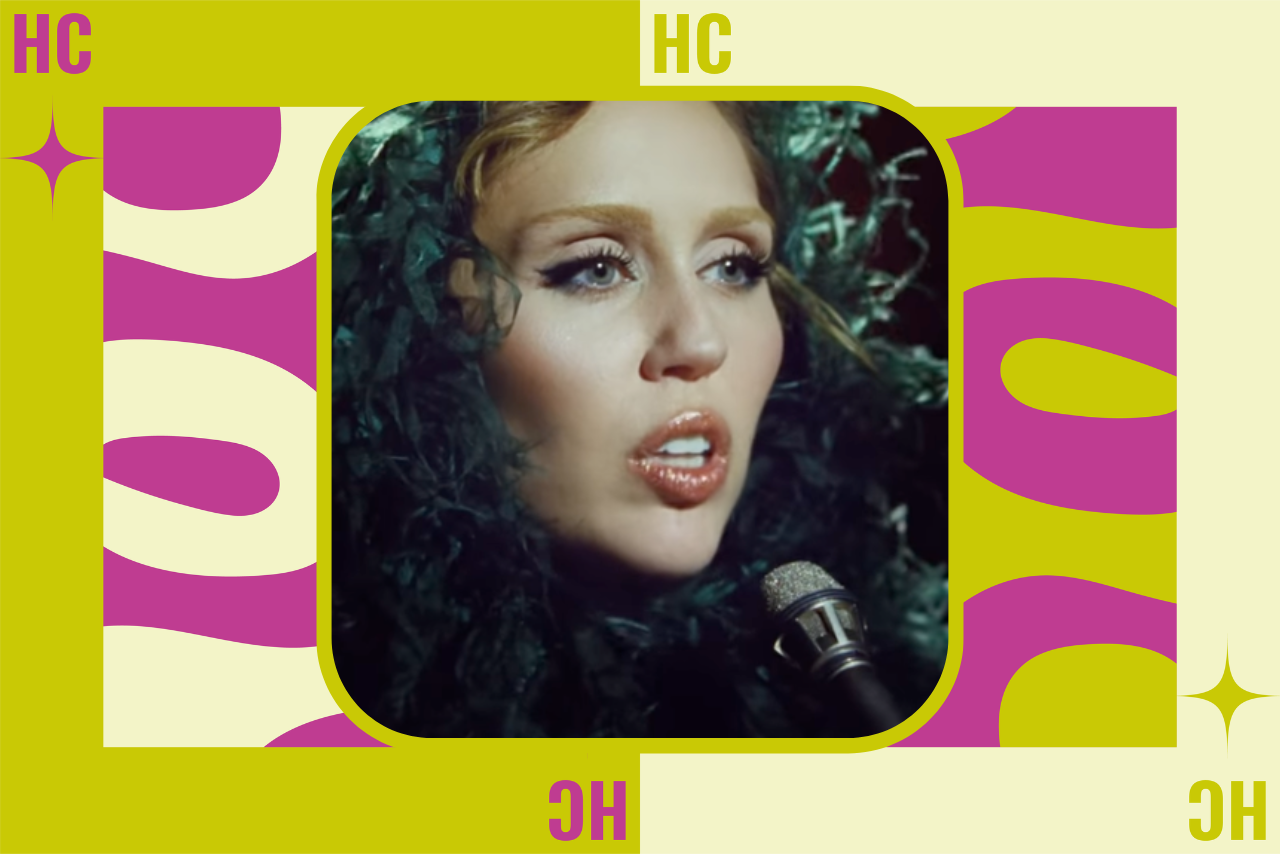 Miley Cyrus in her \"Something Beautiful\" music video