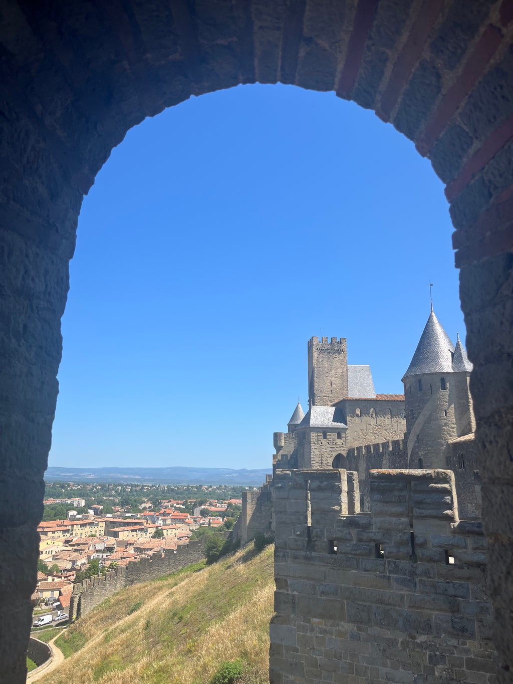 View from a castle in Carcassonne, France