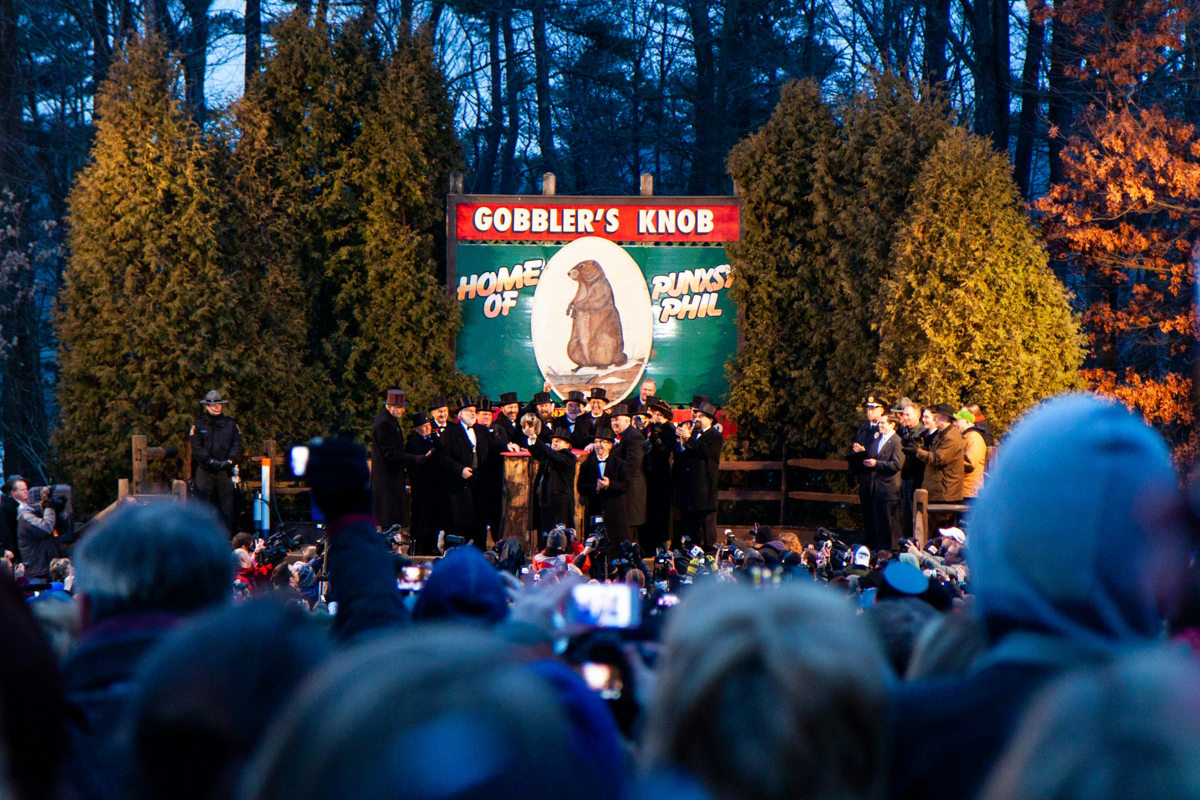 Gobbler\'s Knob Stage On GroundHog Day