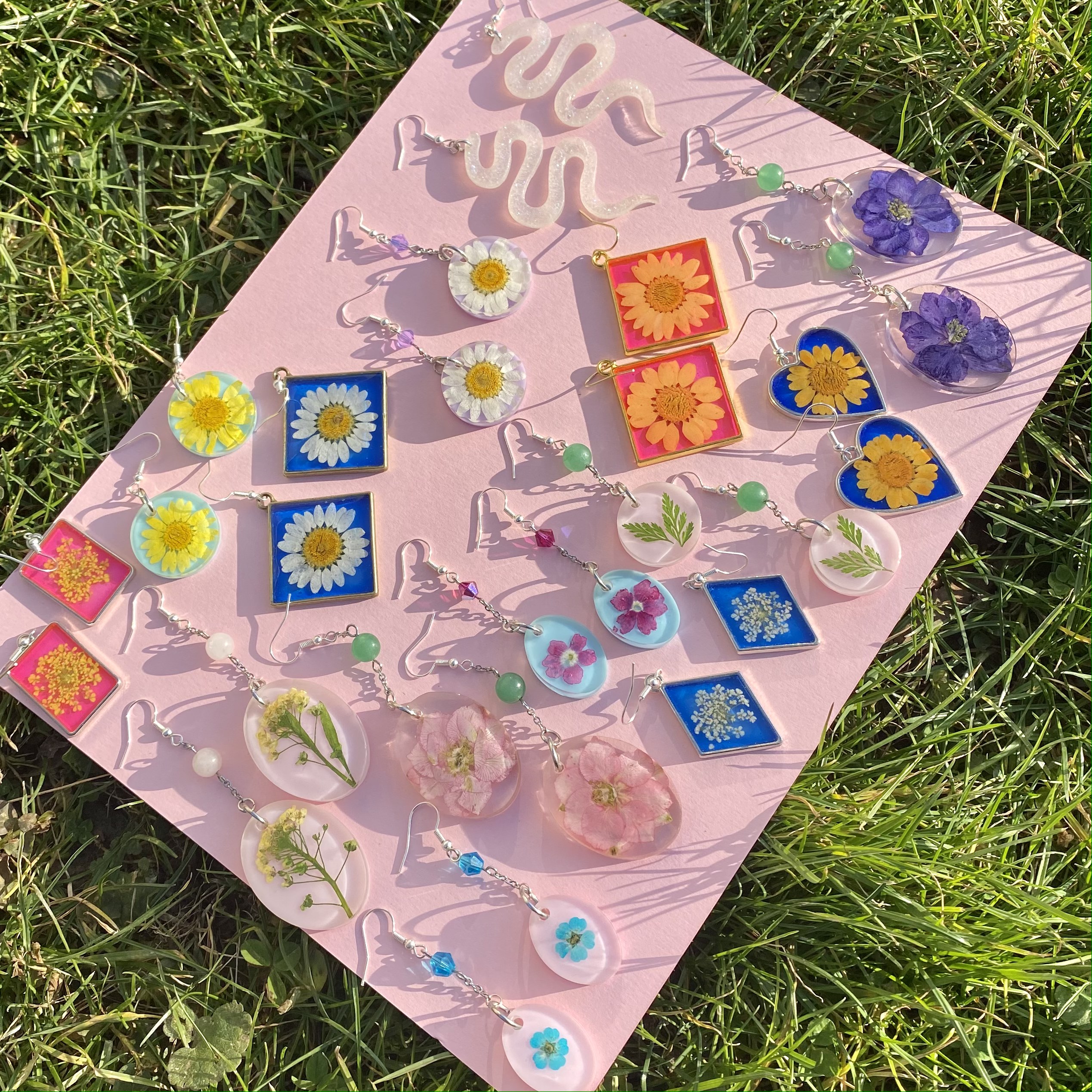 Pictures of a small business owner as well as some of there pieces