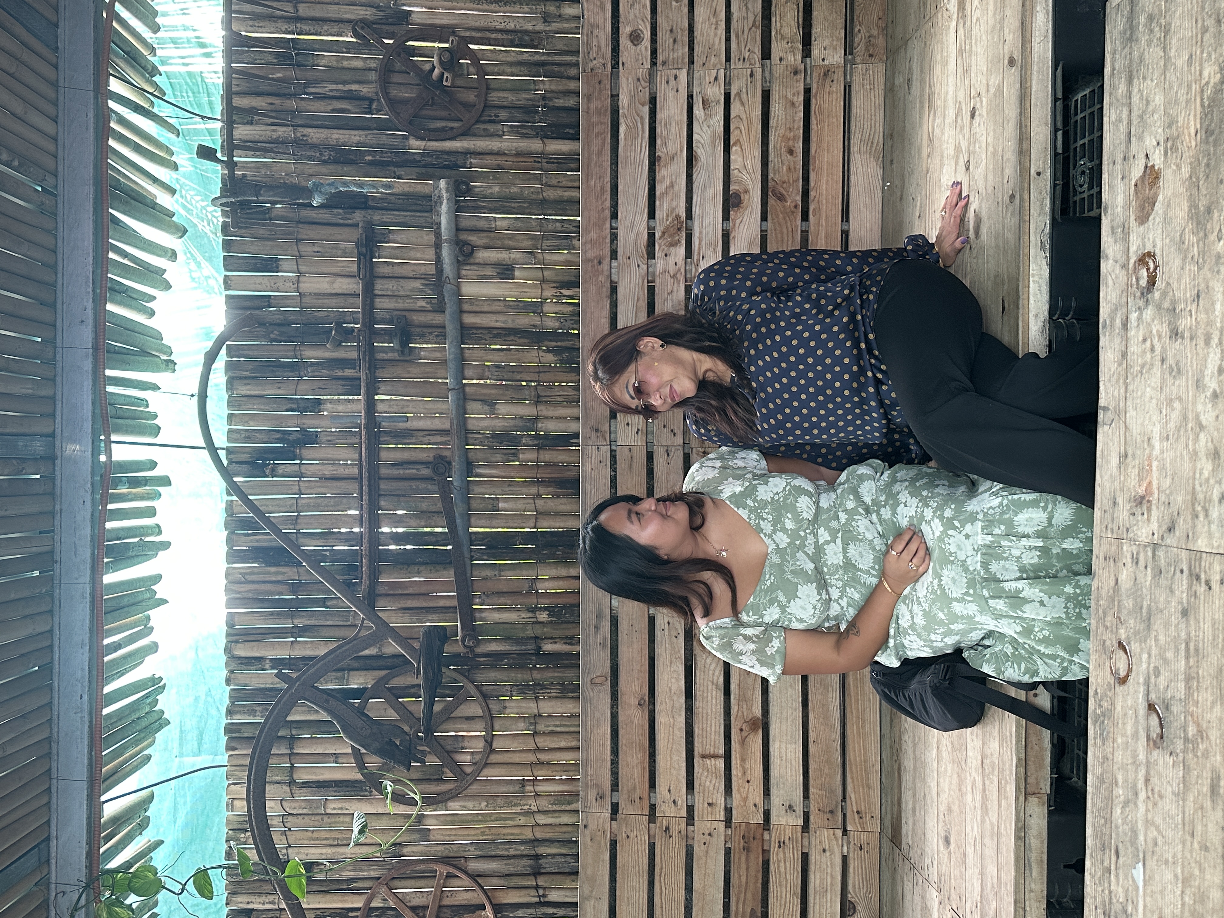 Mother and daughter looking at each other