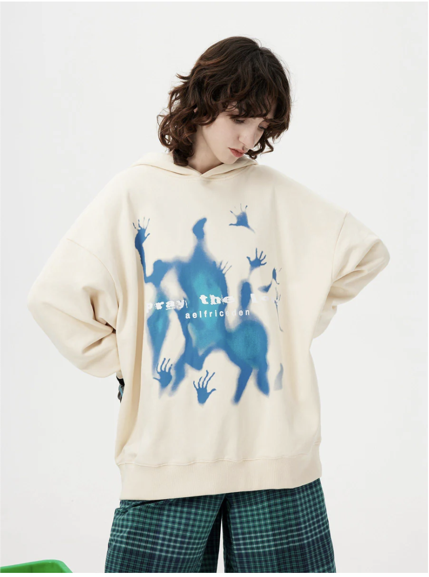 A model wearing an aelfric eden sweatshirt