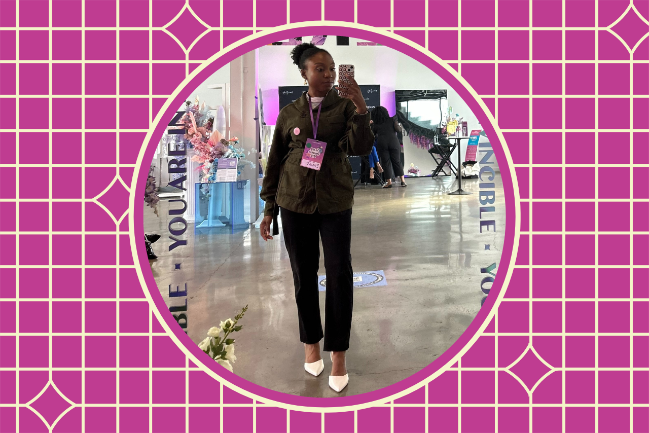 her campus writer eliana jacobs at her conference 2023