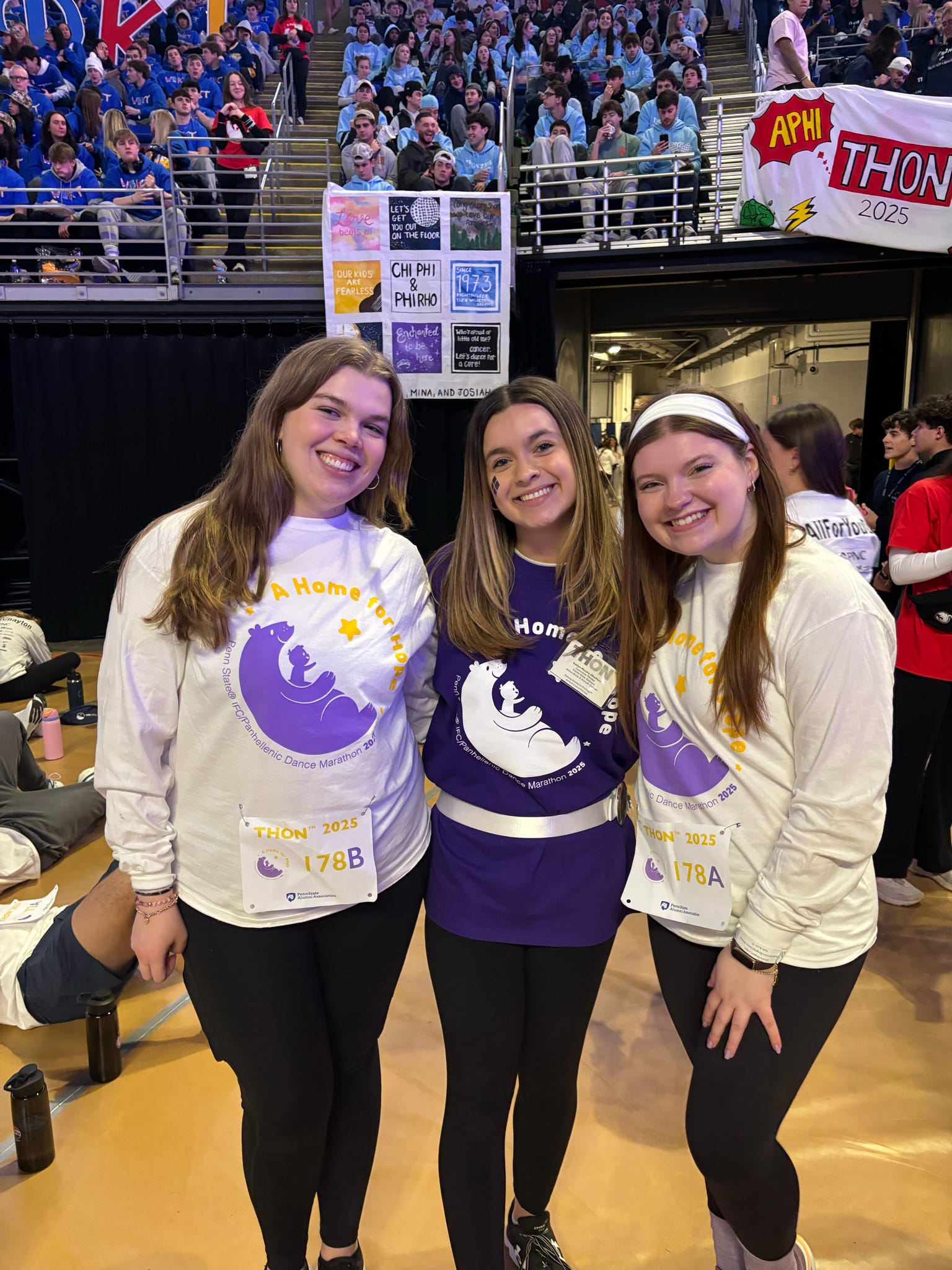 Friends on the THON floor