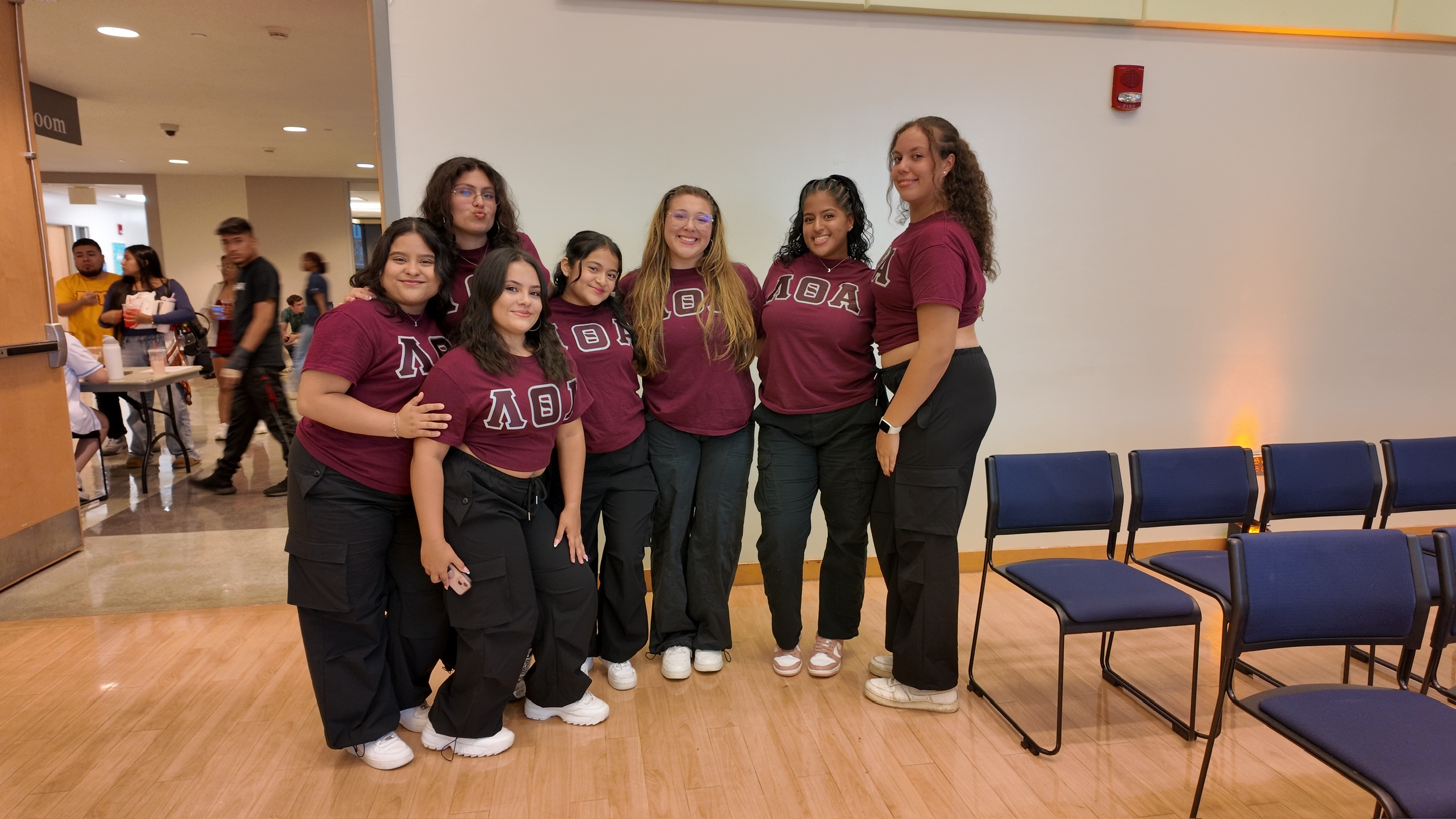 Lambda Theta Alpha sisters at UConn Meet the Greeks event