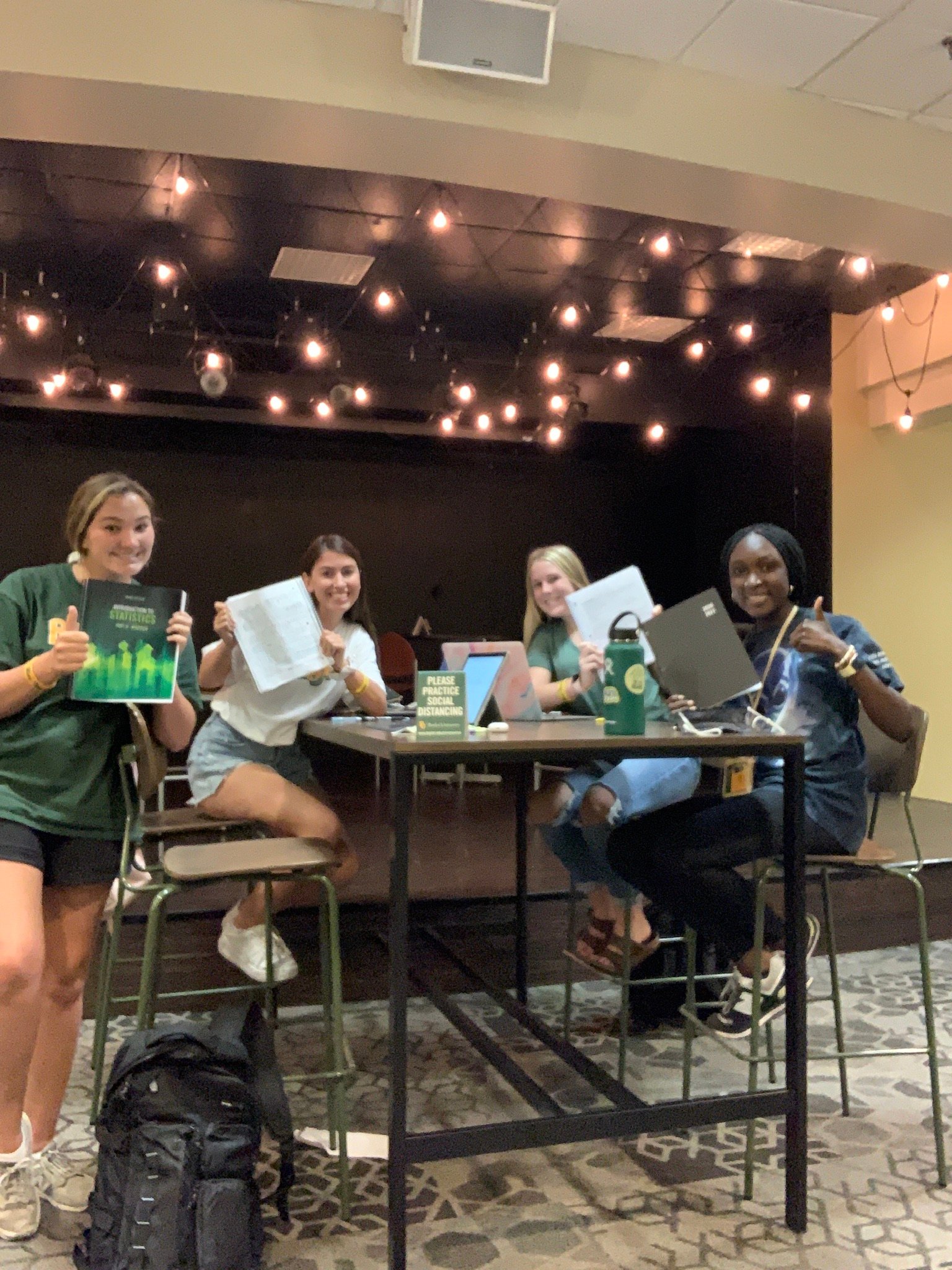 friends studying at a coffee shop