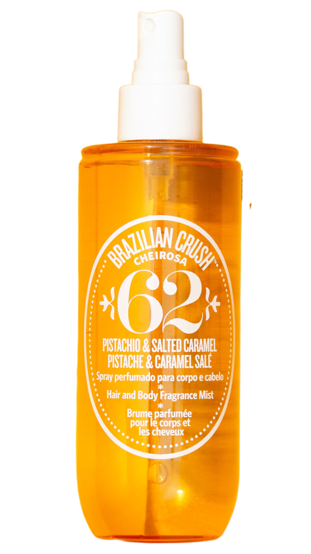 yellow-orange bottle of perfume