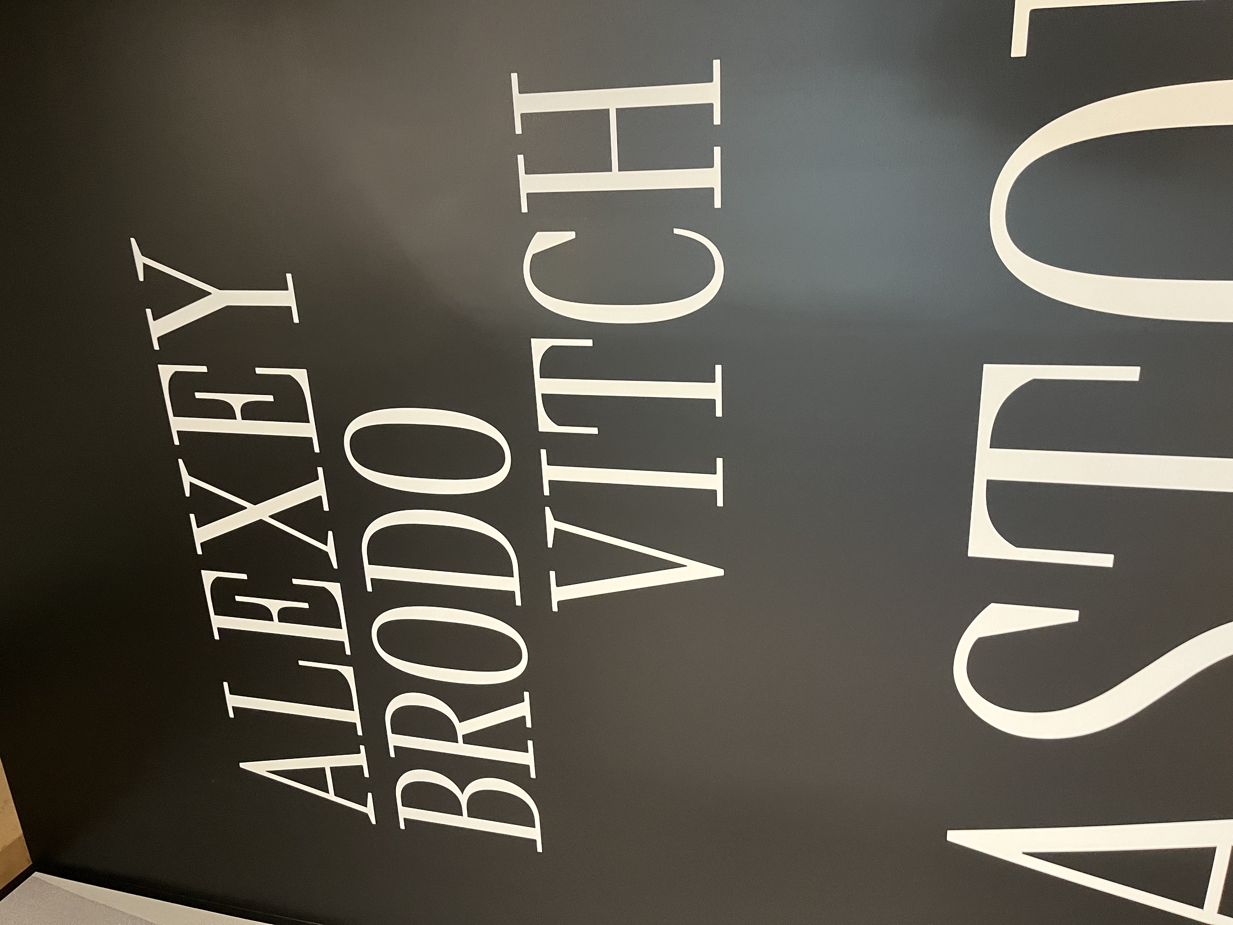 photograph of the entry of Alexey Brodovitch: Astonish Me at the Barnes Foundation in Philadelphia