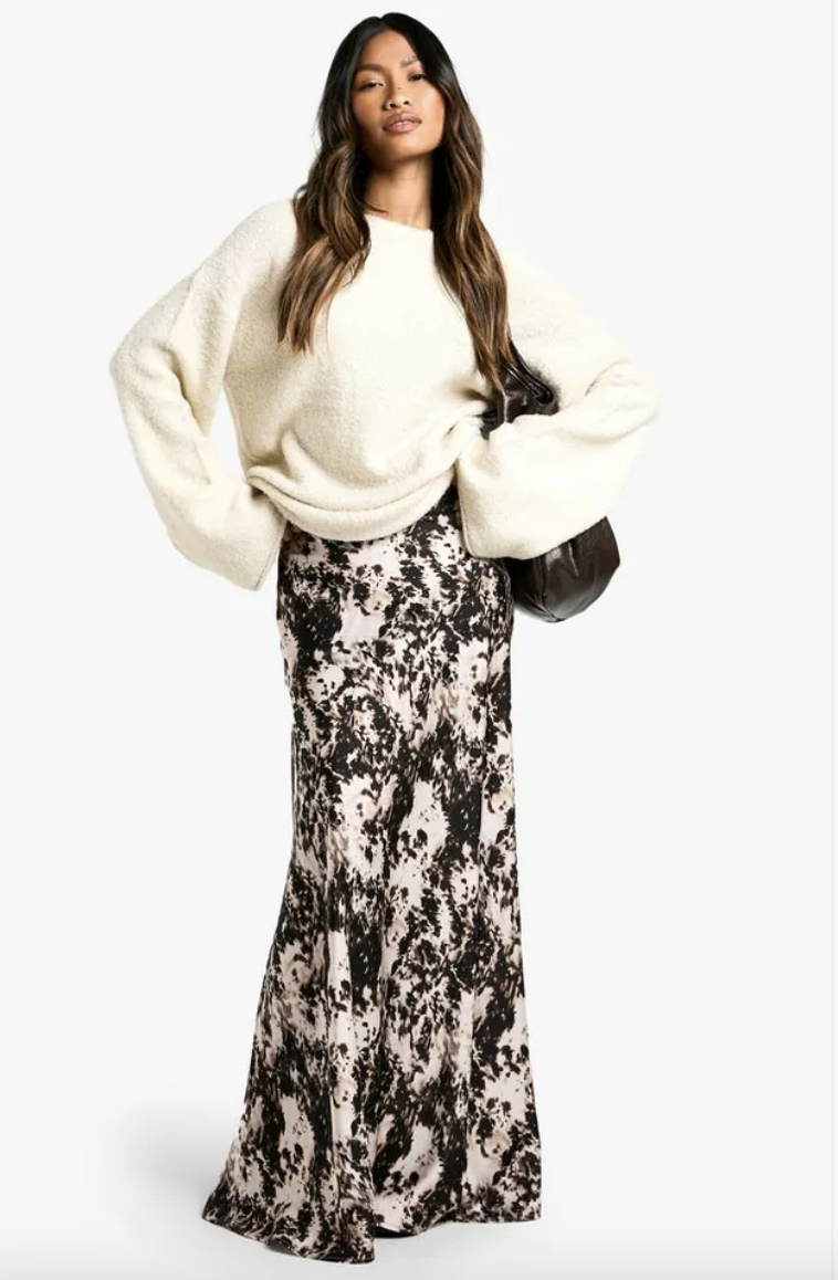cow print maxi