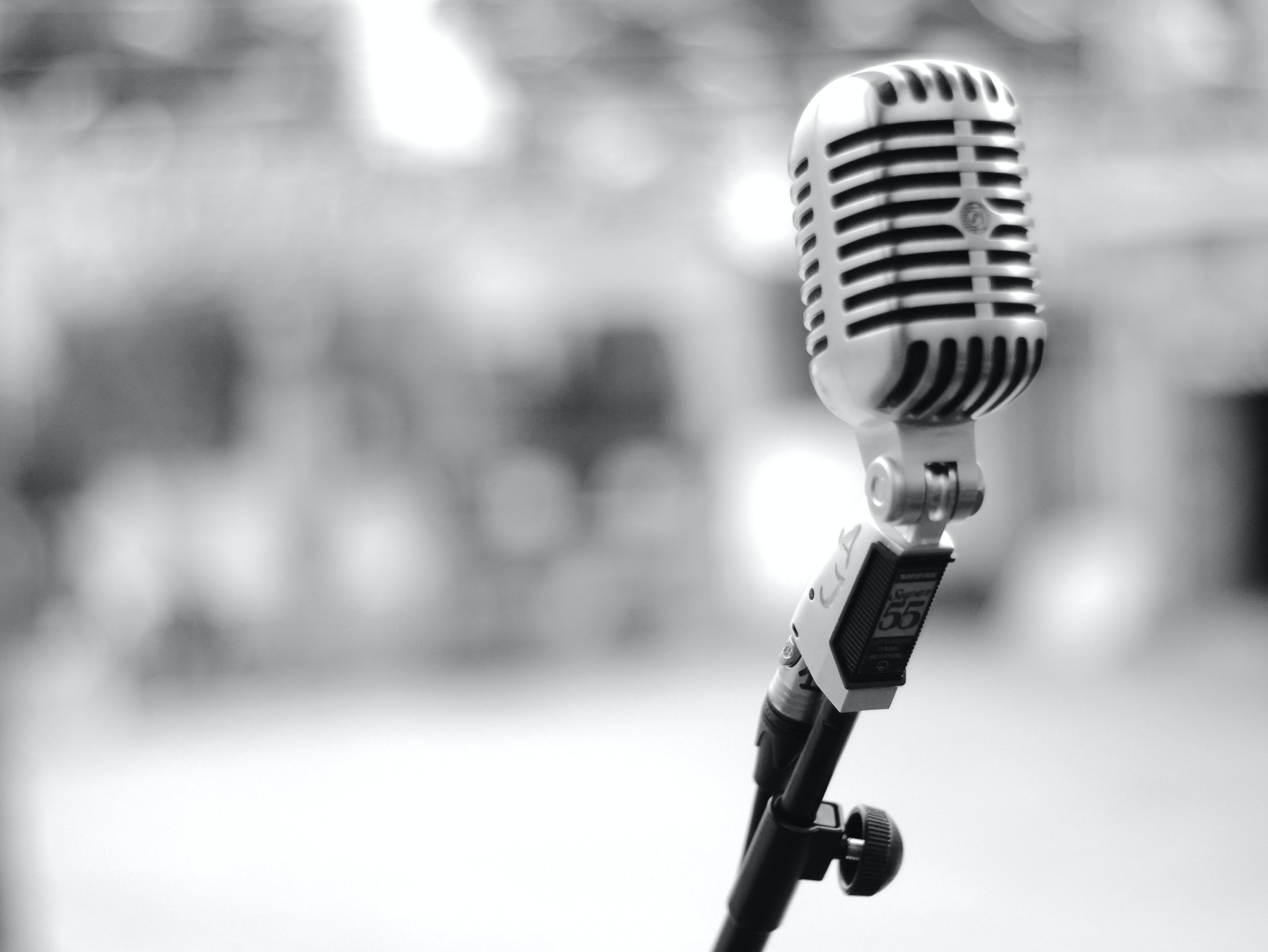 vintage microphone by Clo Art