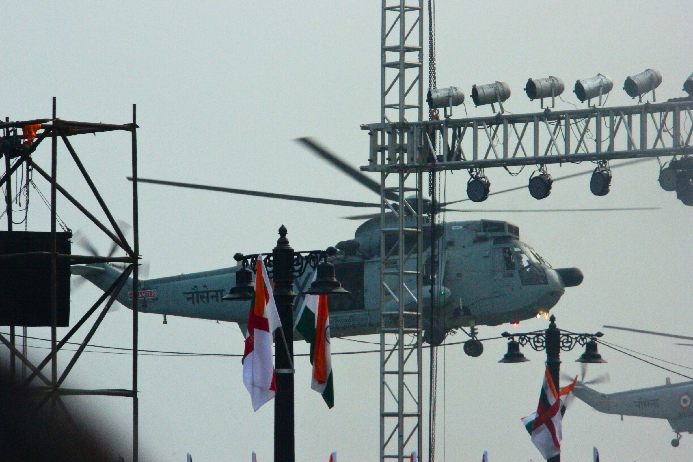 Close-up of Chetak helicopter.
