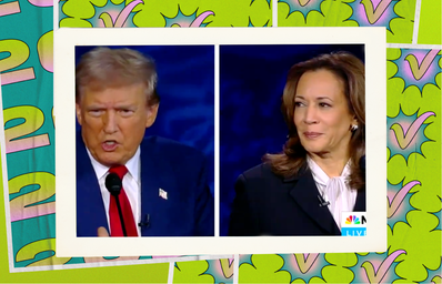 Donald Trump & Kamala Harris during the 2024 Presidential Debate