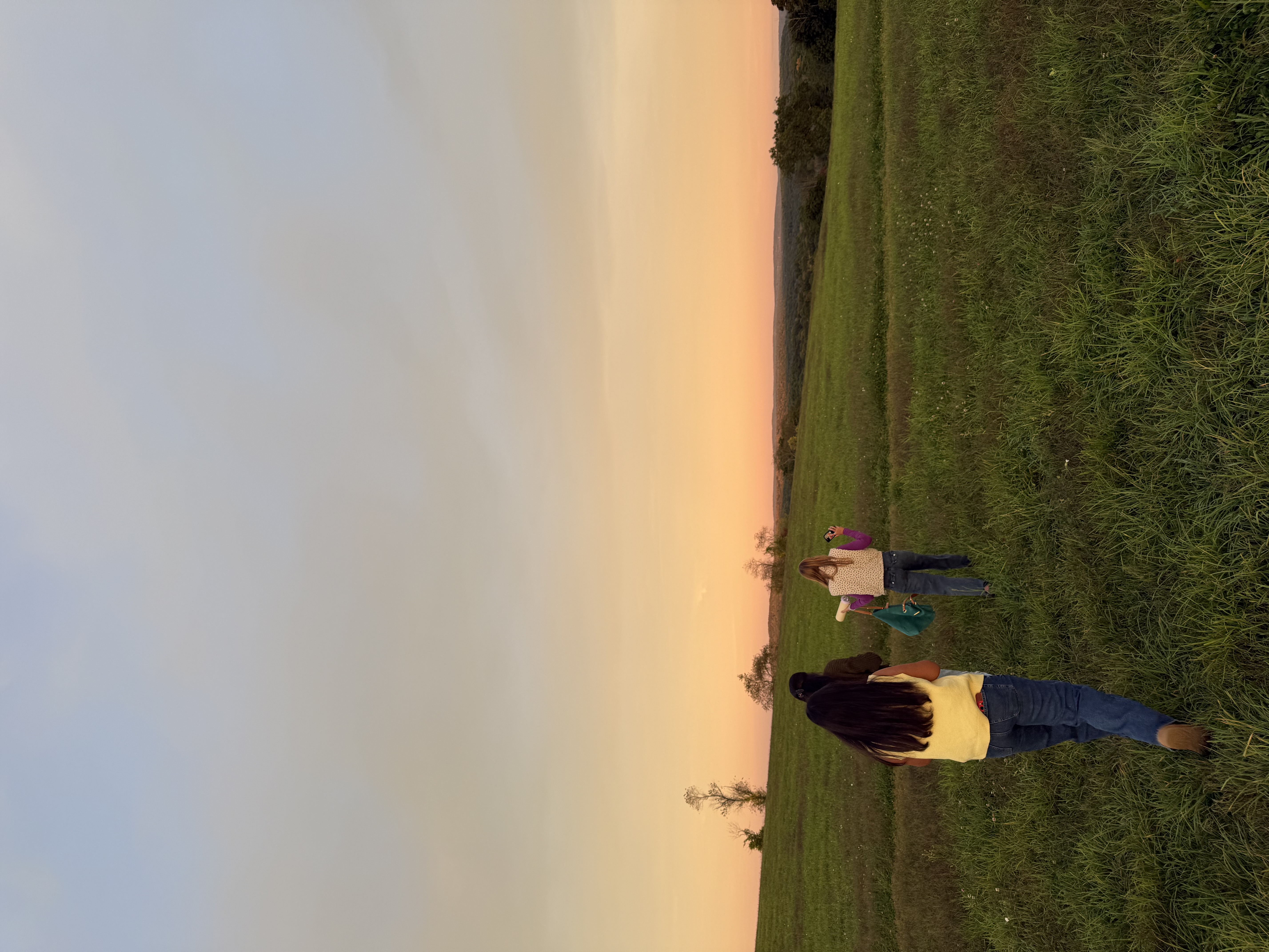 Friends at a sunset.