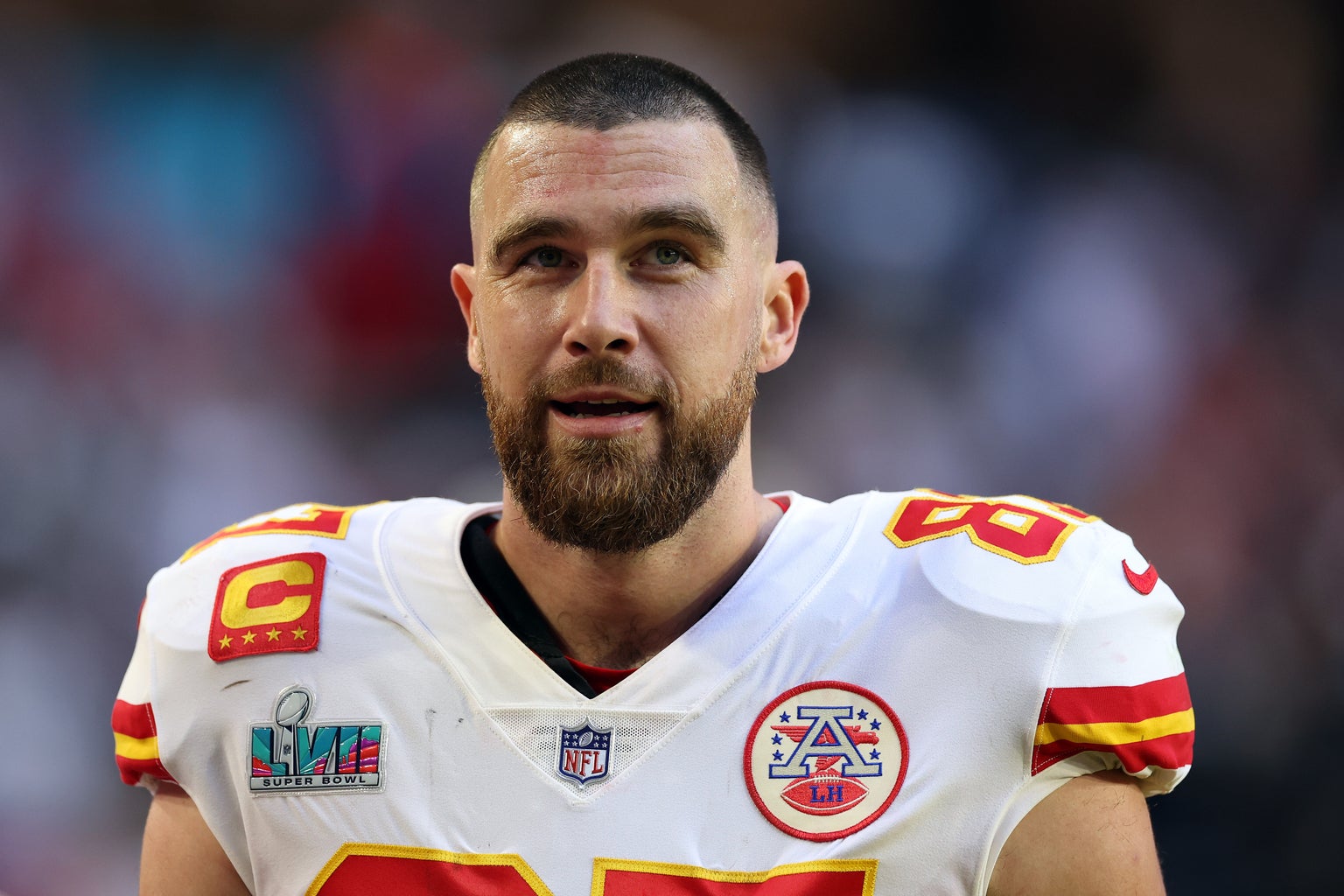 Travis Kelce at the KC Chiefs game.