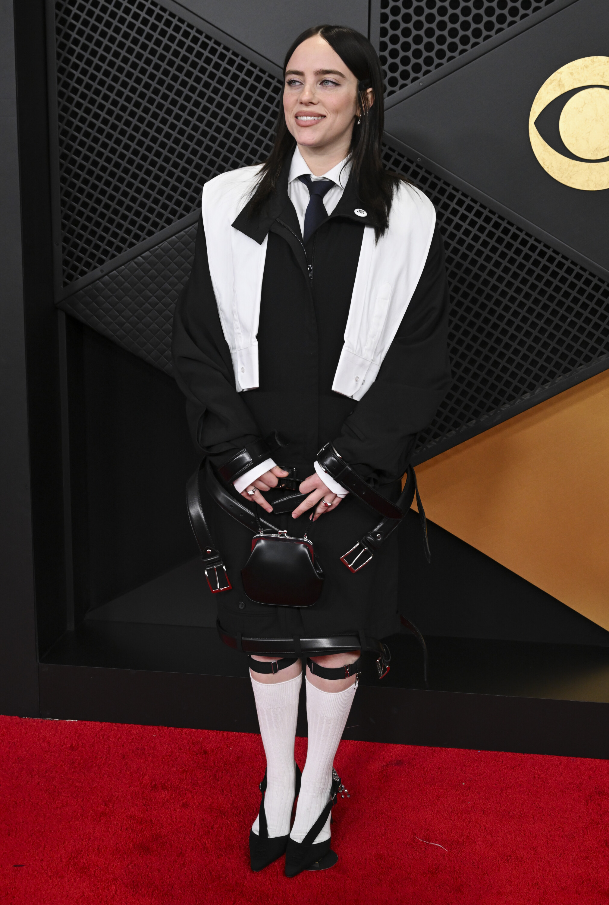 billie eilish on the red carpet of the 2026 grammys